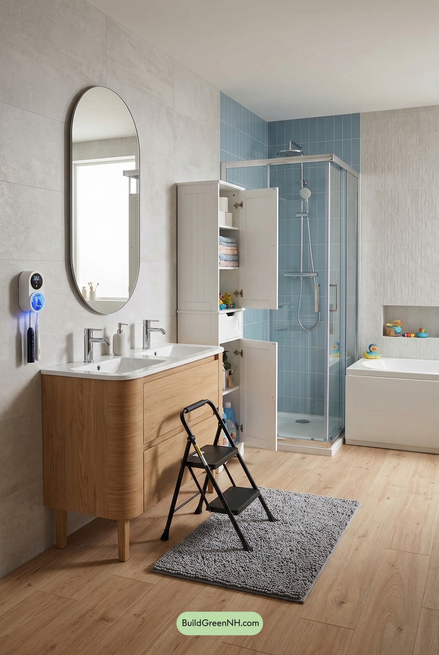 Family-Friendly Scandi Bathroom
