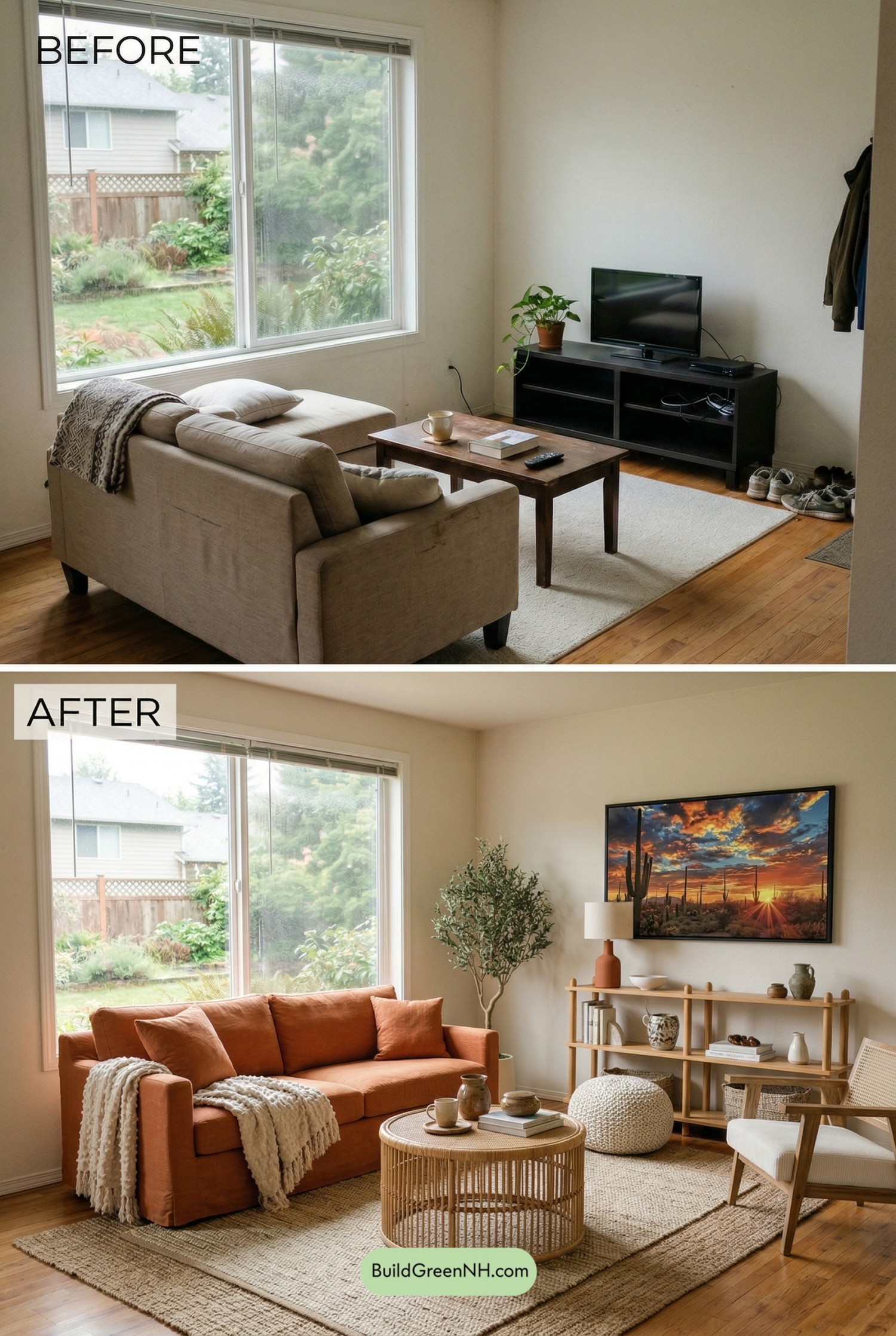 Orange Couch Desert Boho Refresh