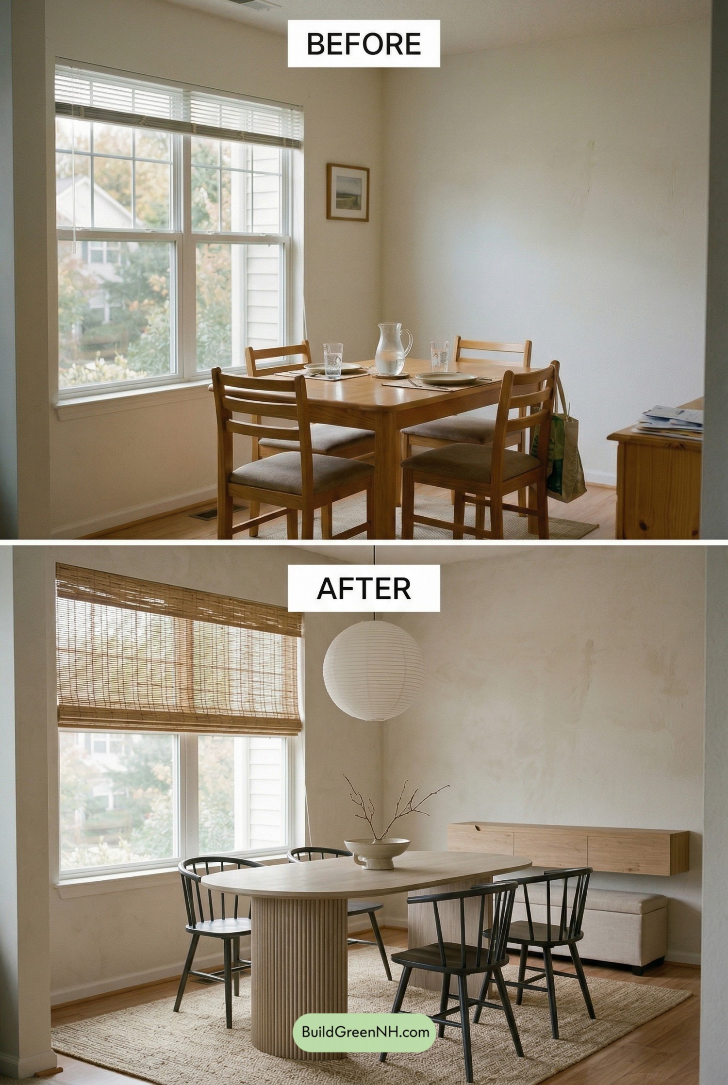 Calm Japandi Dining Room Refresh