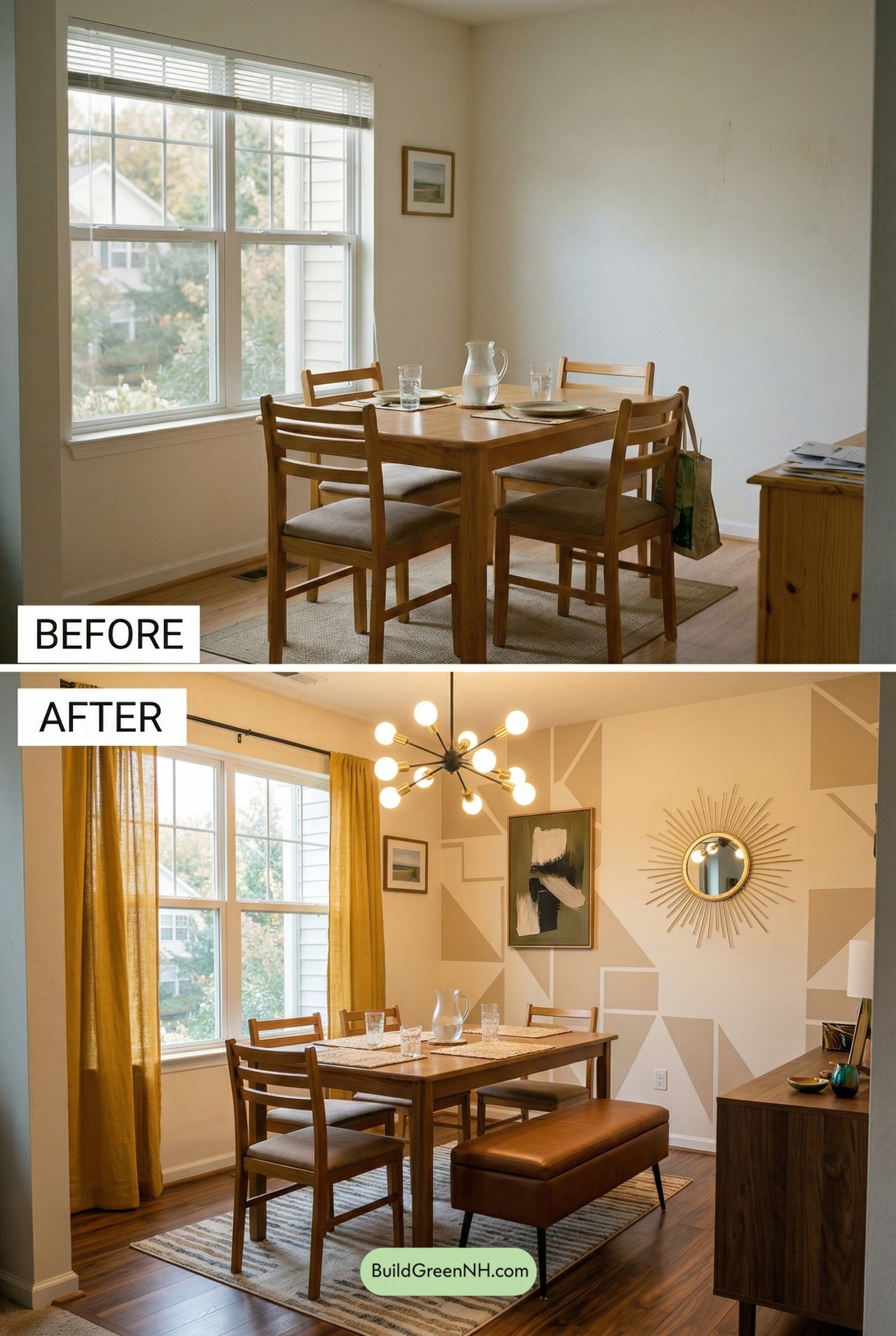 Warm Walnut Mid-Century Dining Refresh