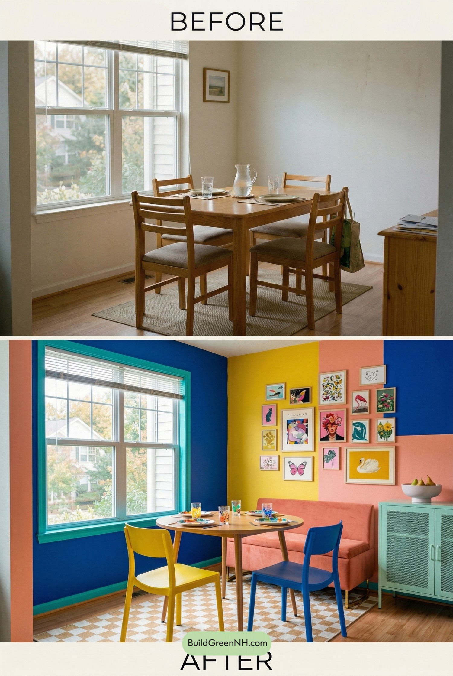 Color-Blocked Dining Room Glow-Up