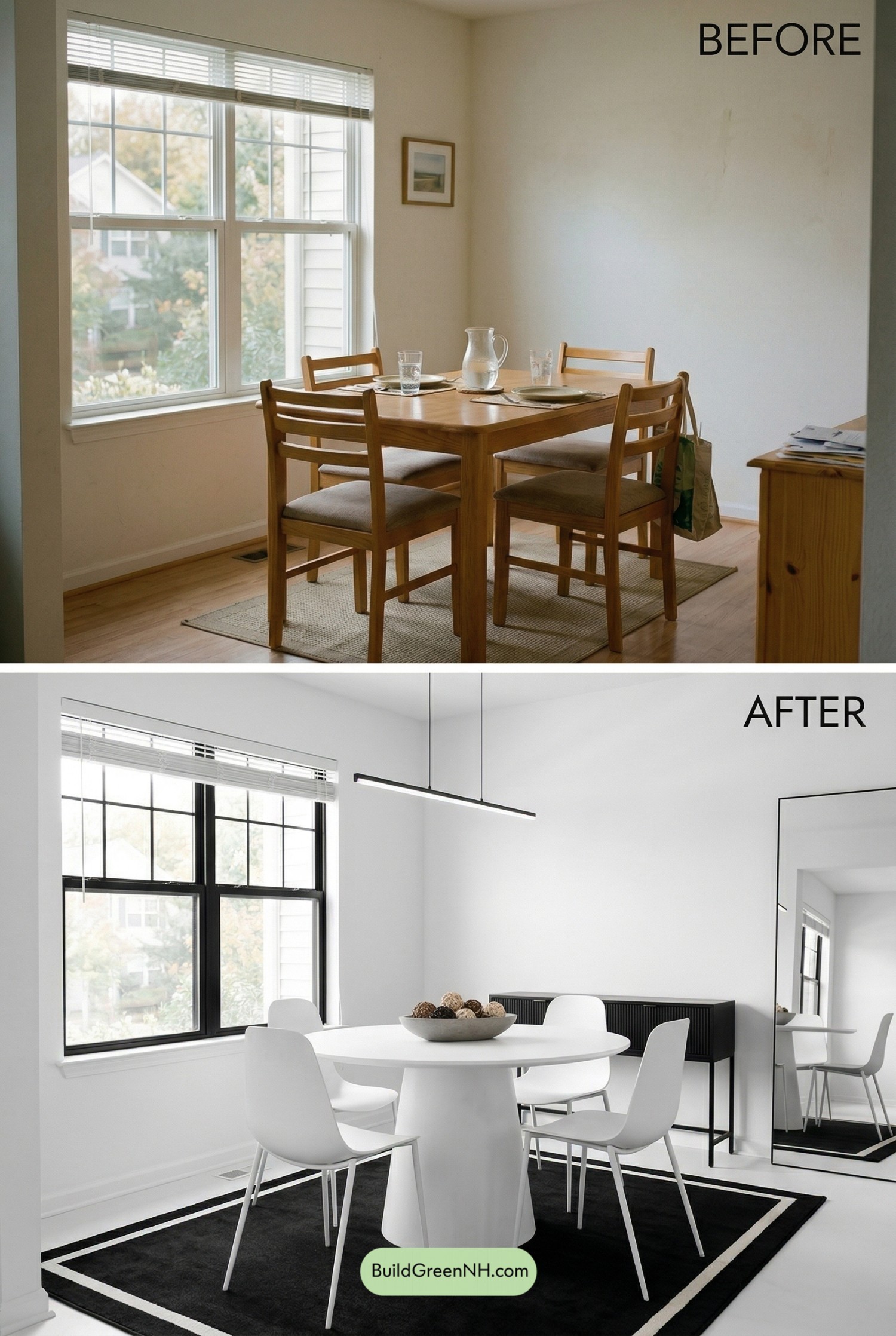 Minimal Monochrome Dining Room Refresh