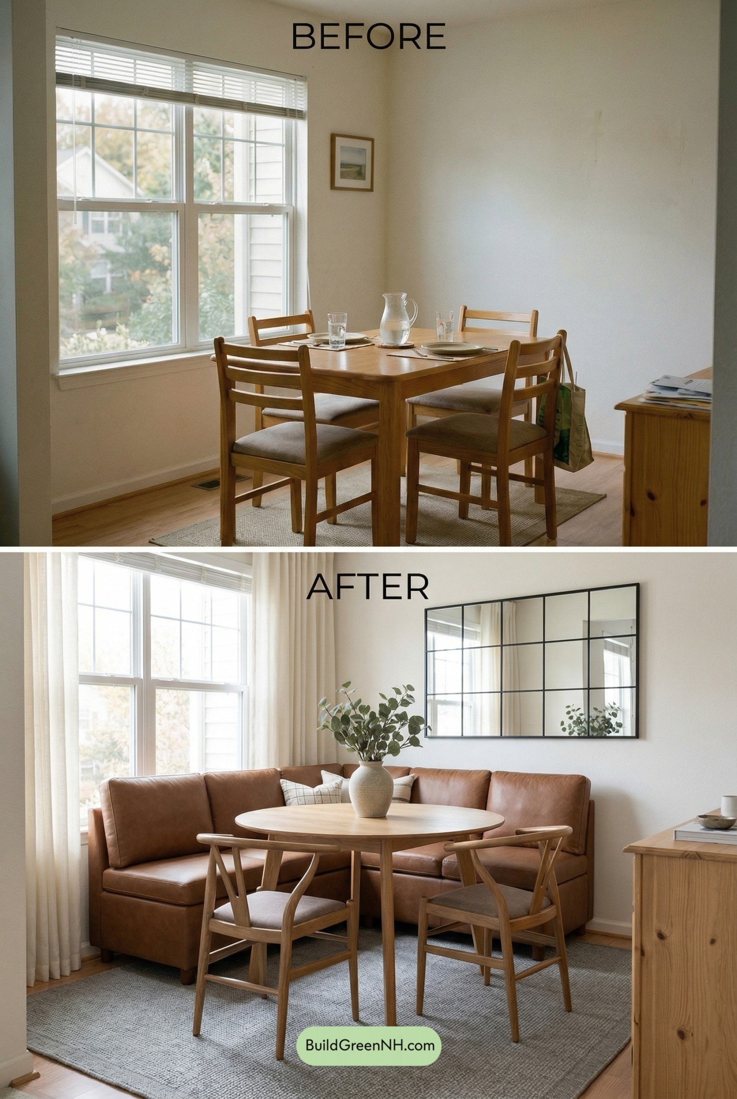 Airy Scandinavian Dining Nook Refresh