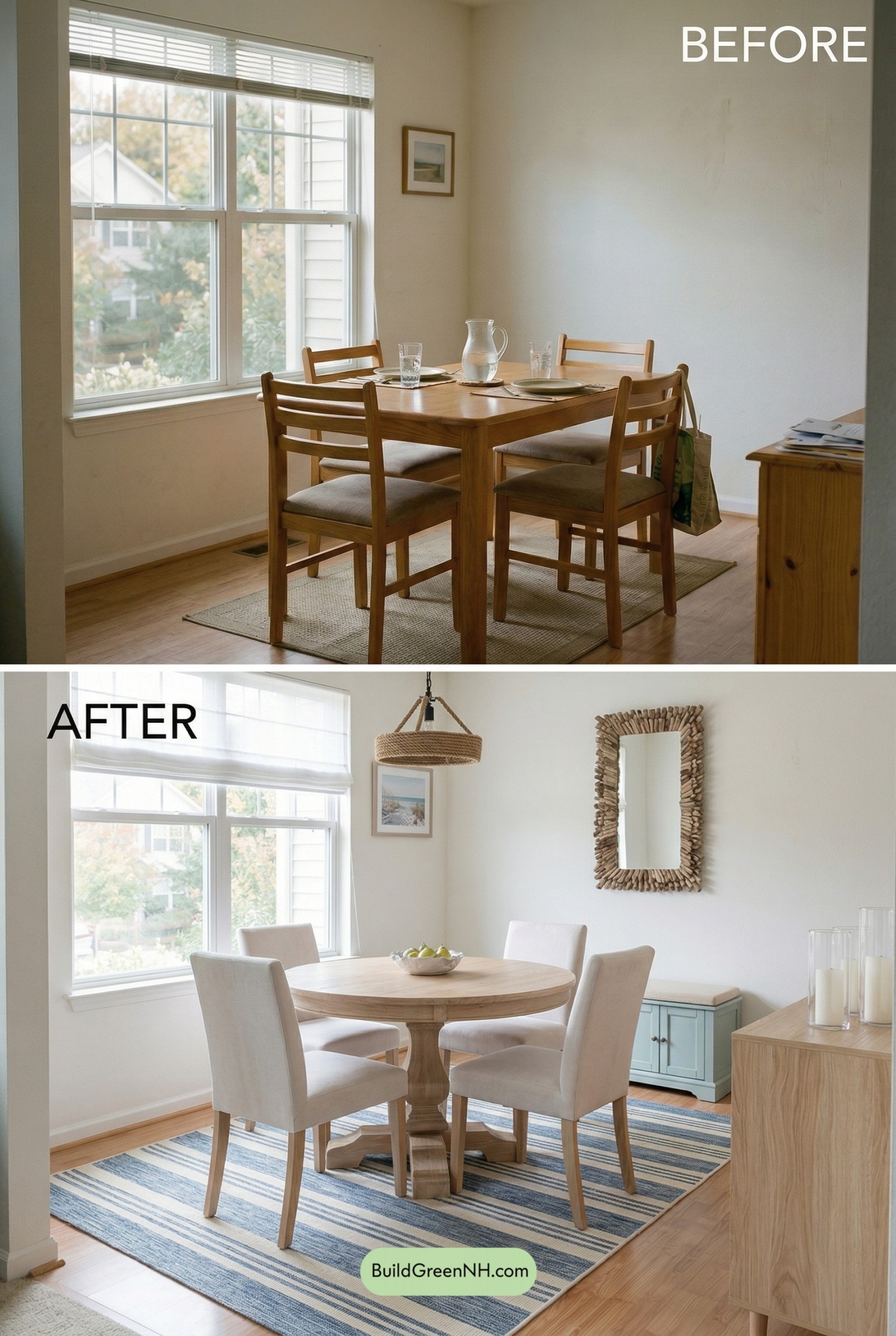 Coastal Calm for a Small Dining Room