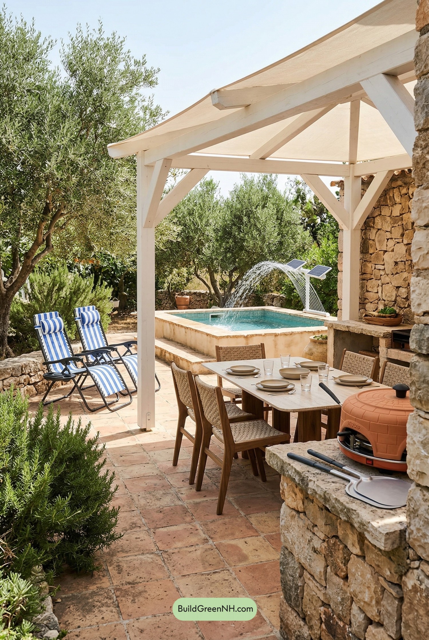 Gazebo Courtyard with Poolside Dining