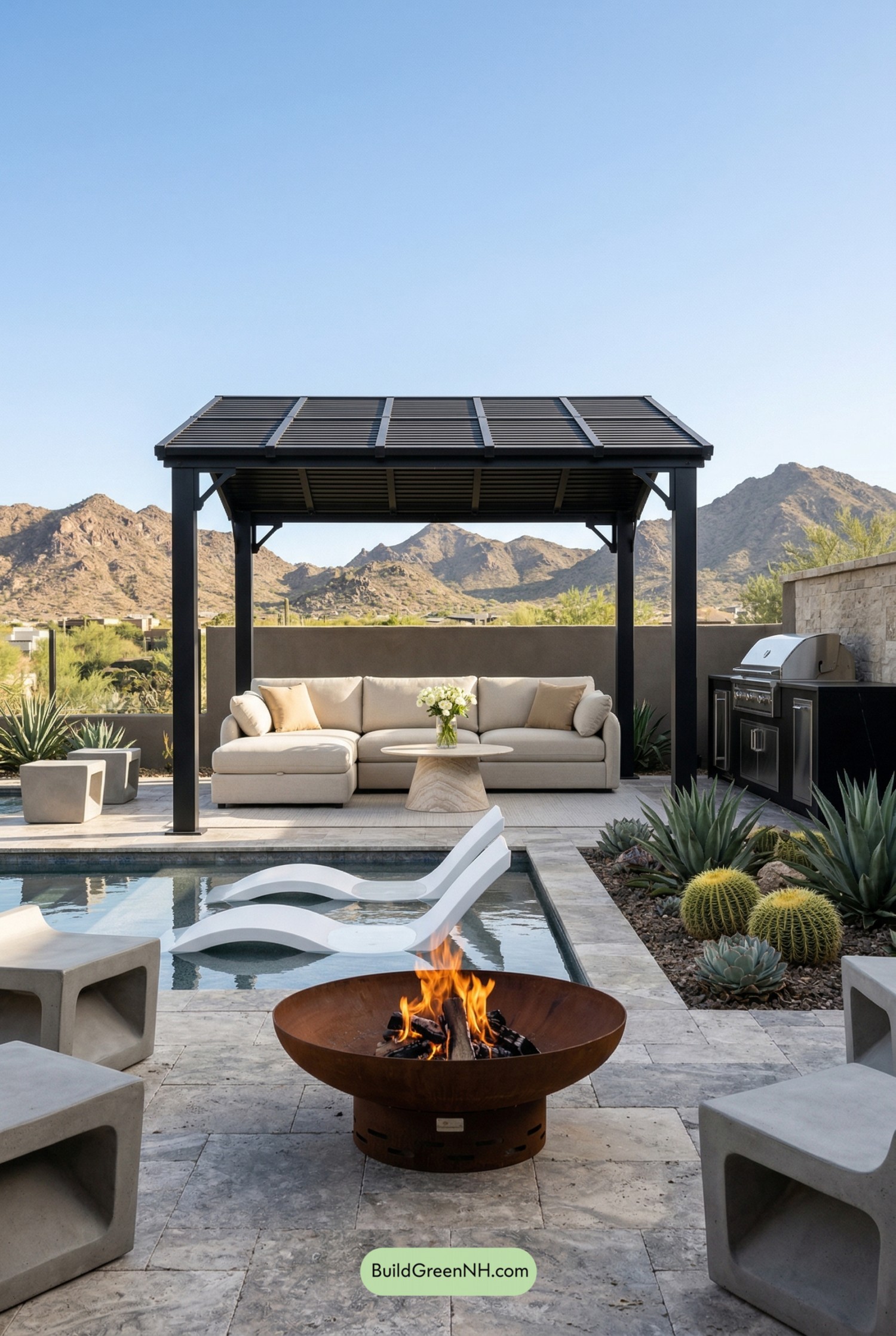 Desert Gazebo Lounge by the Pool