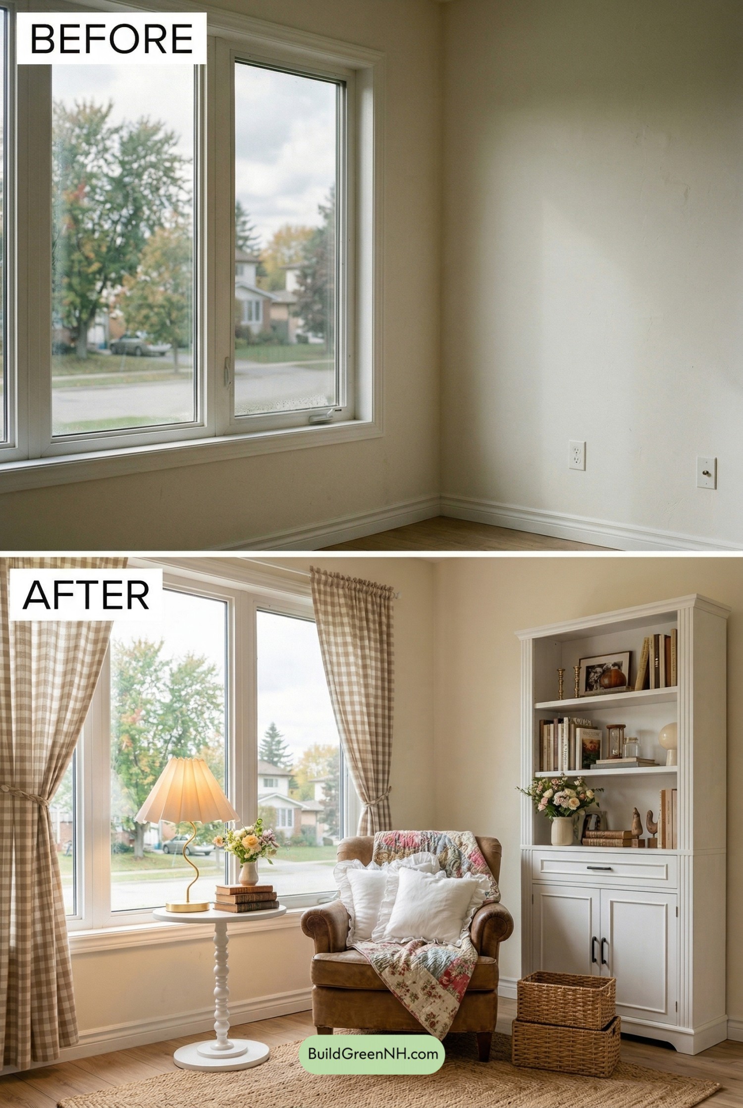 Cottagecore Bay Window Reading Nook