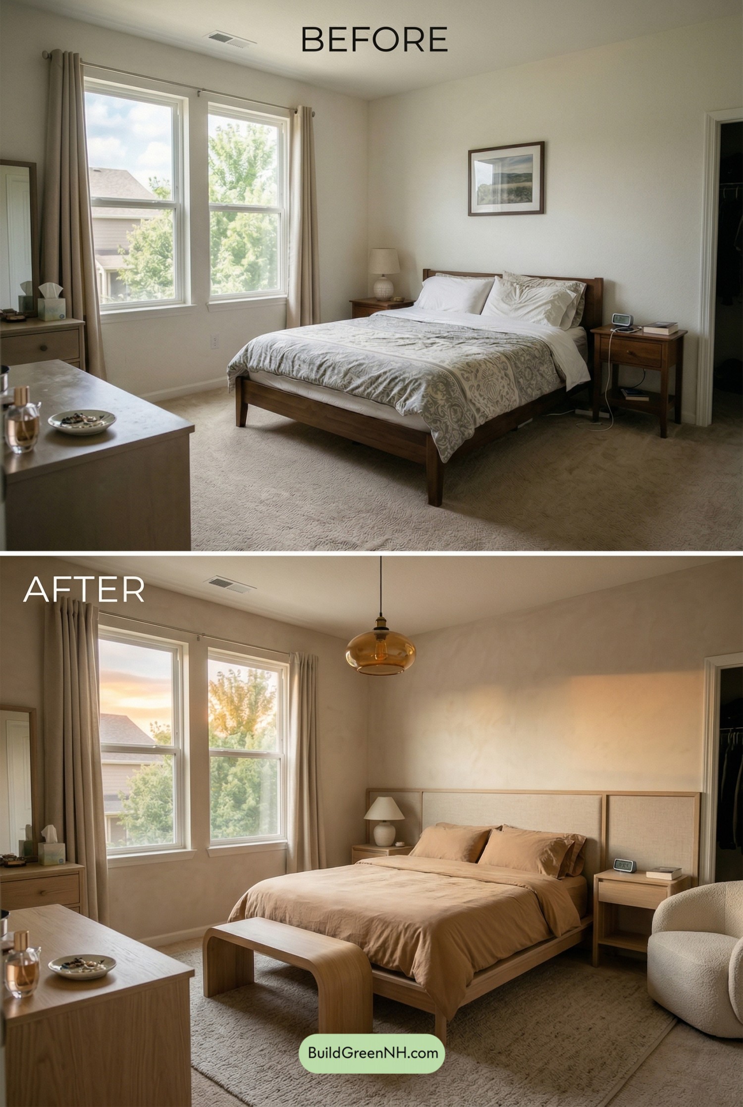 Dune-Toned Japandi Master Bedroom