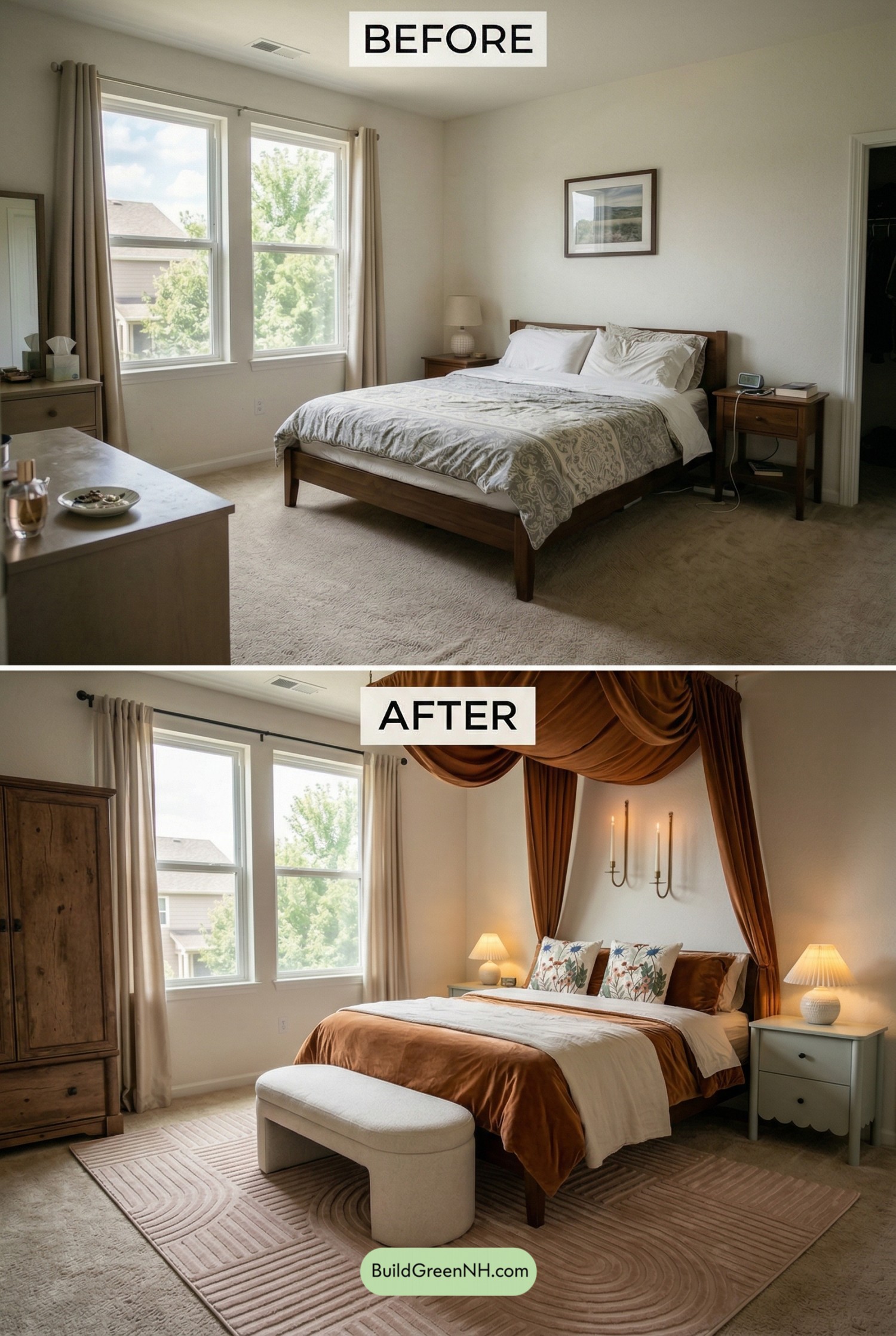 Cinnamon Canopy Bedroom Glow