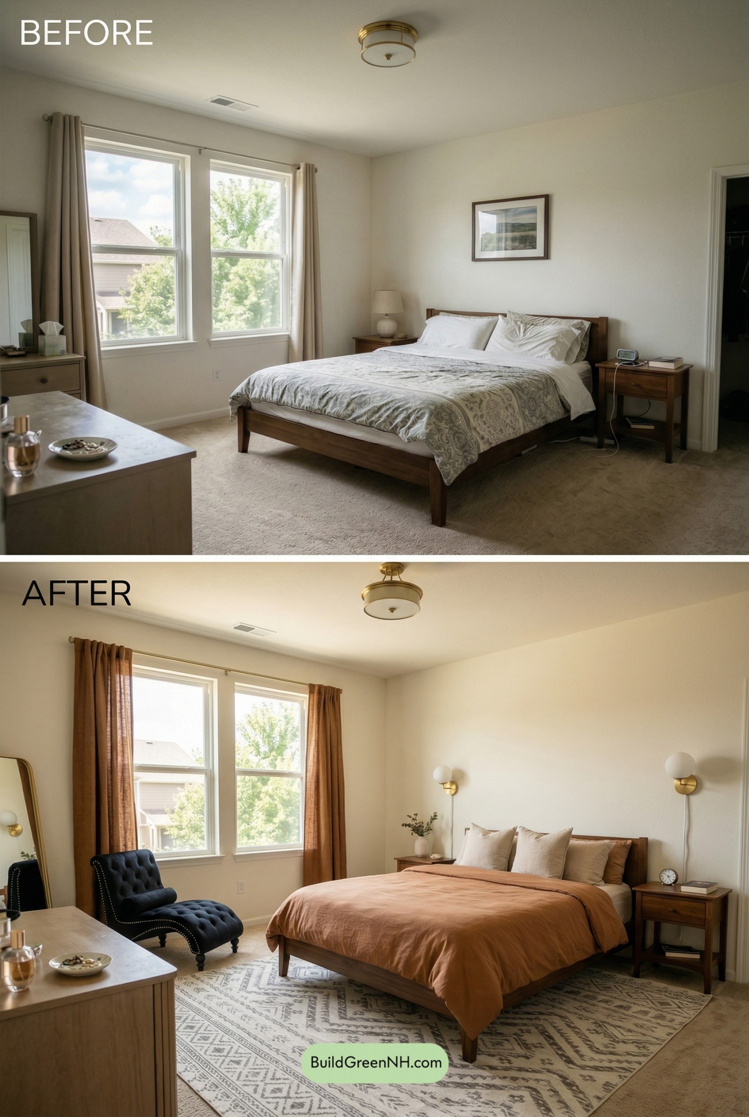 Vintage-Modern Warm Master Retreat