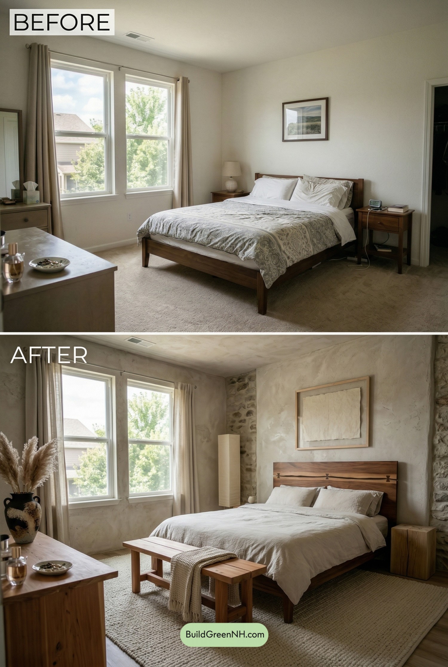 Warm Wabi-Sabi Master Bedroom Retreat