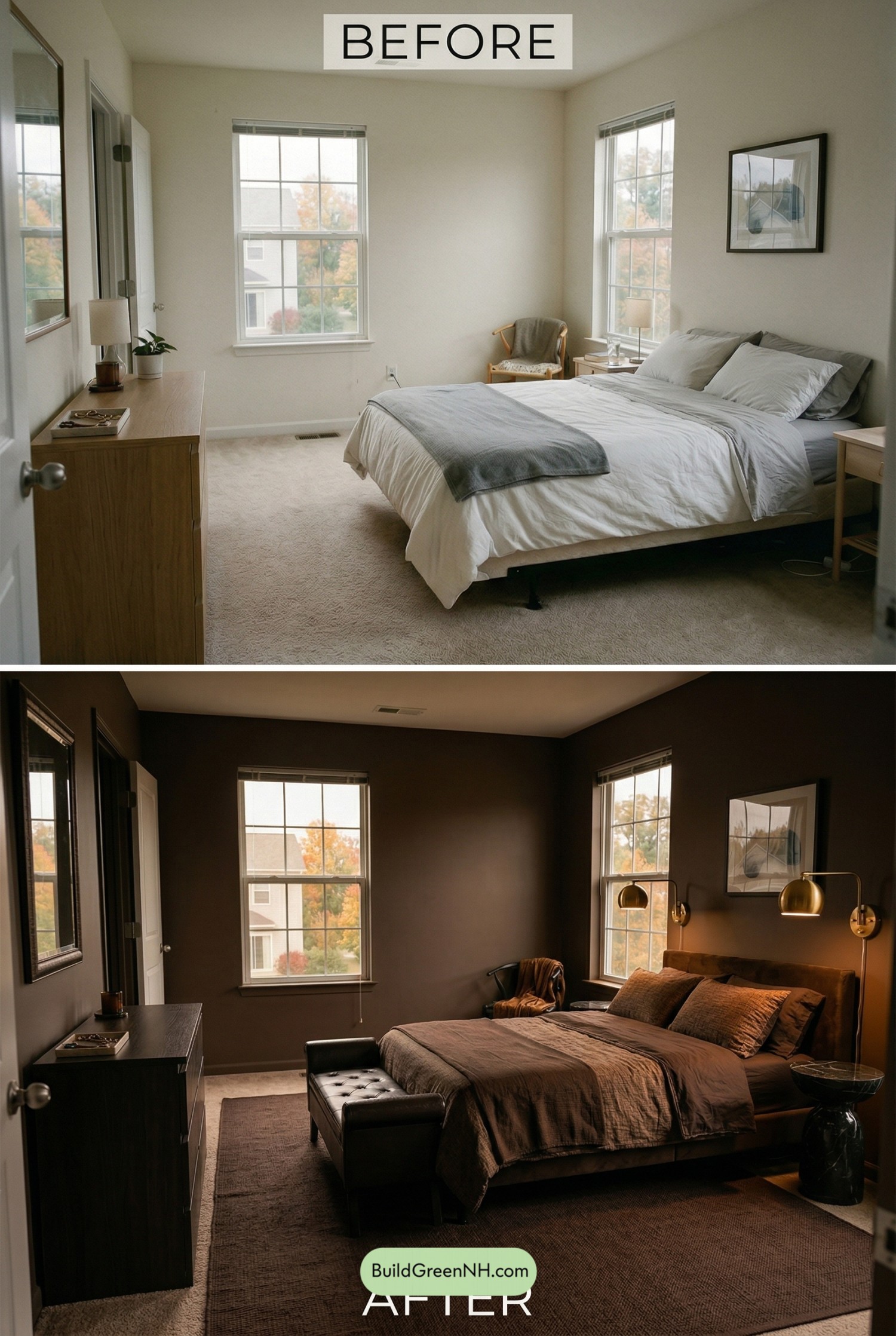 Espresso Monochrome Master Bedroom Retreat