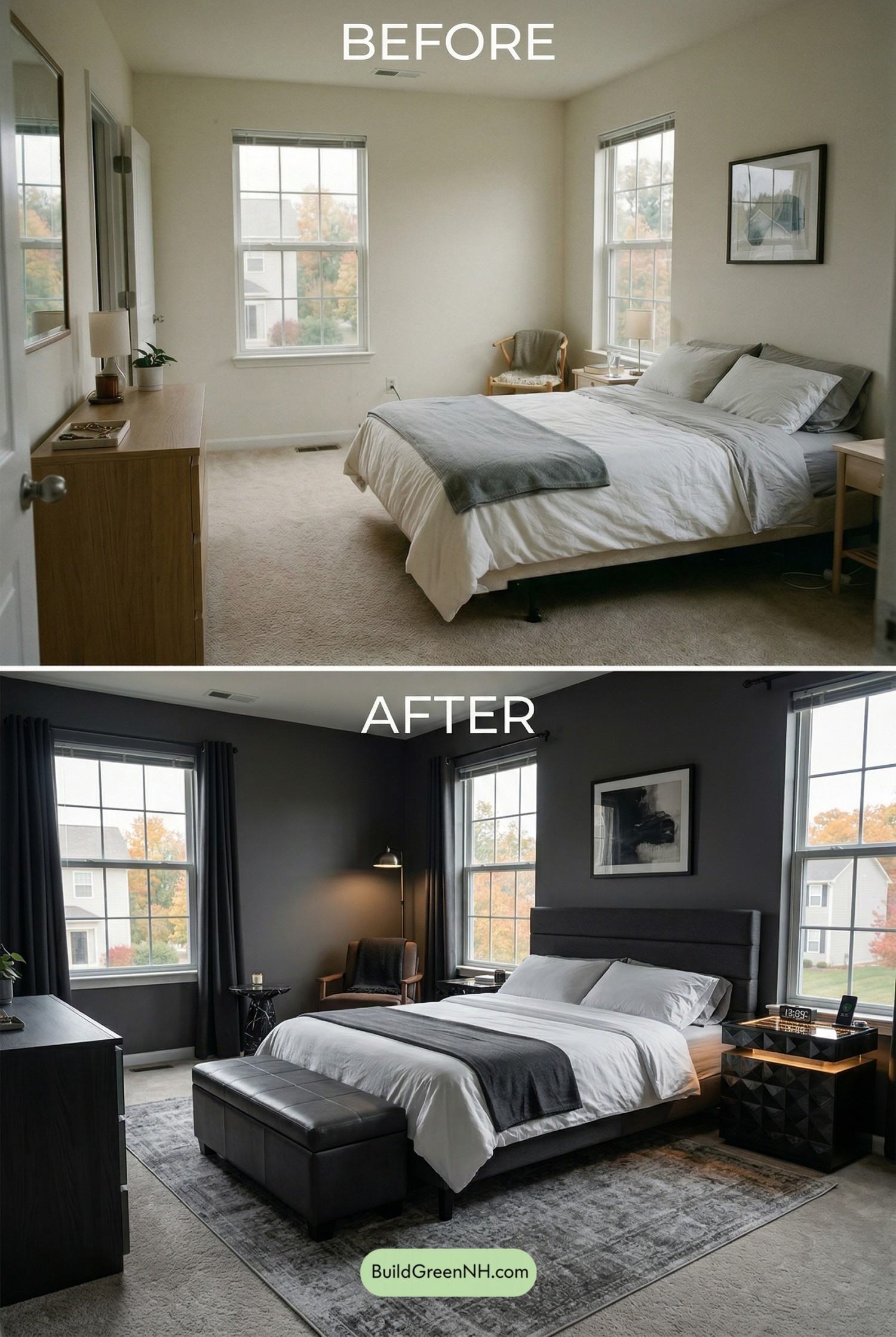 Charcoal Master Bedroom Retreat