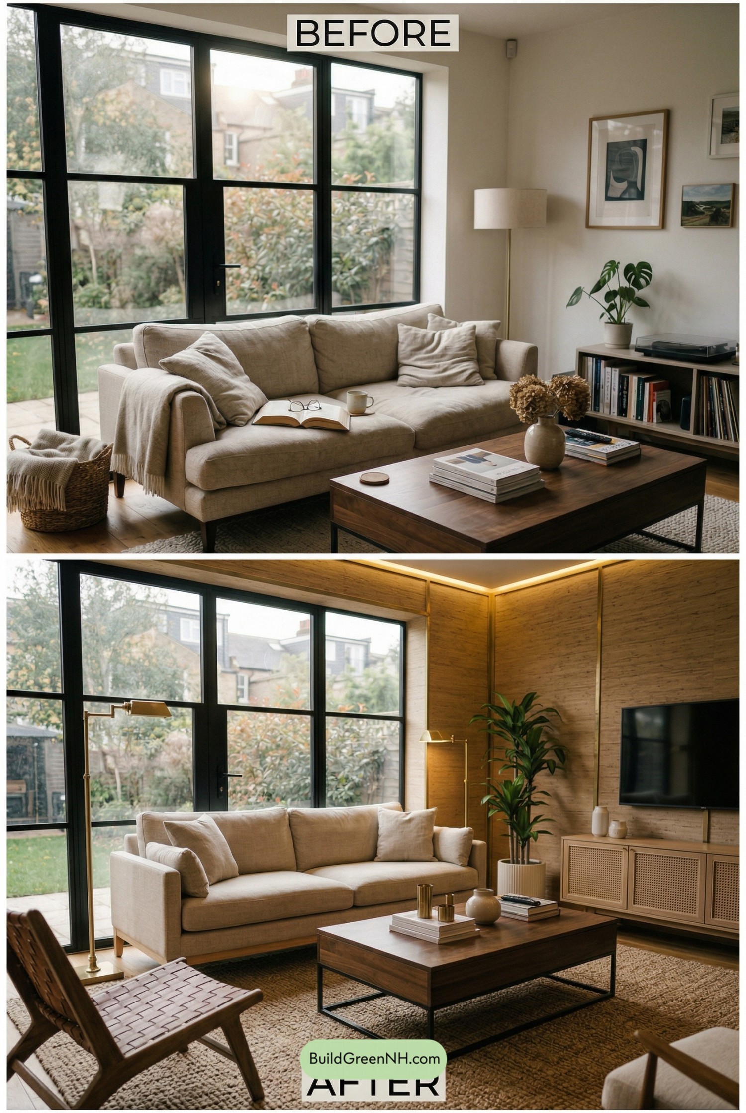 Earthy Brass Living Room Refresh