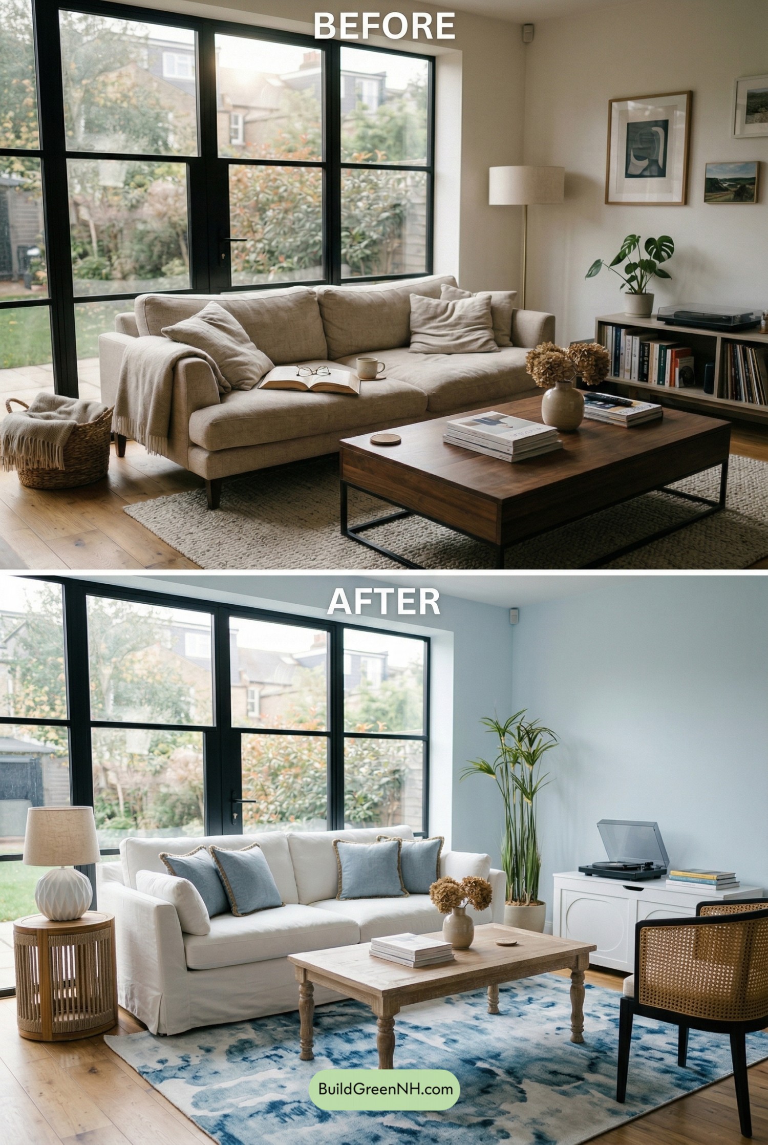 Light Lakehouse Living Room Refresh