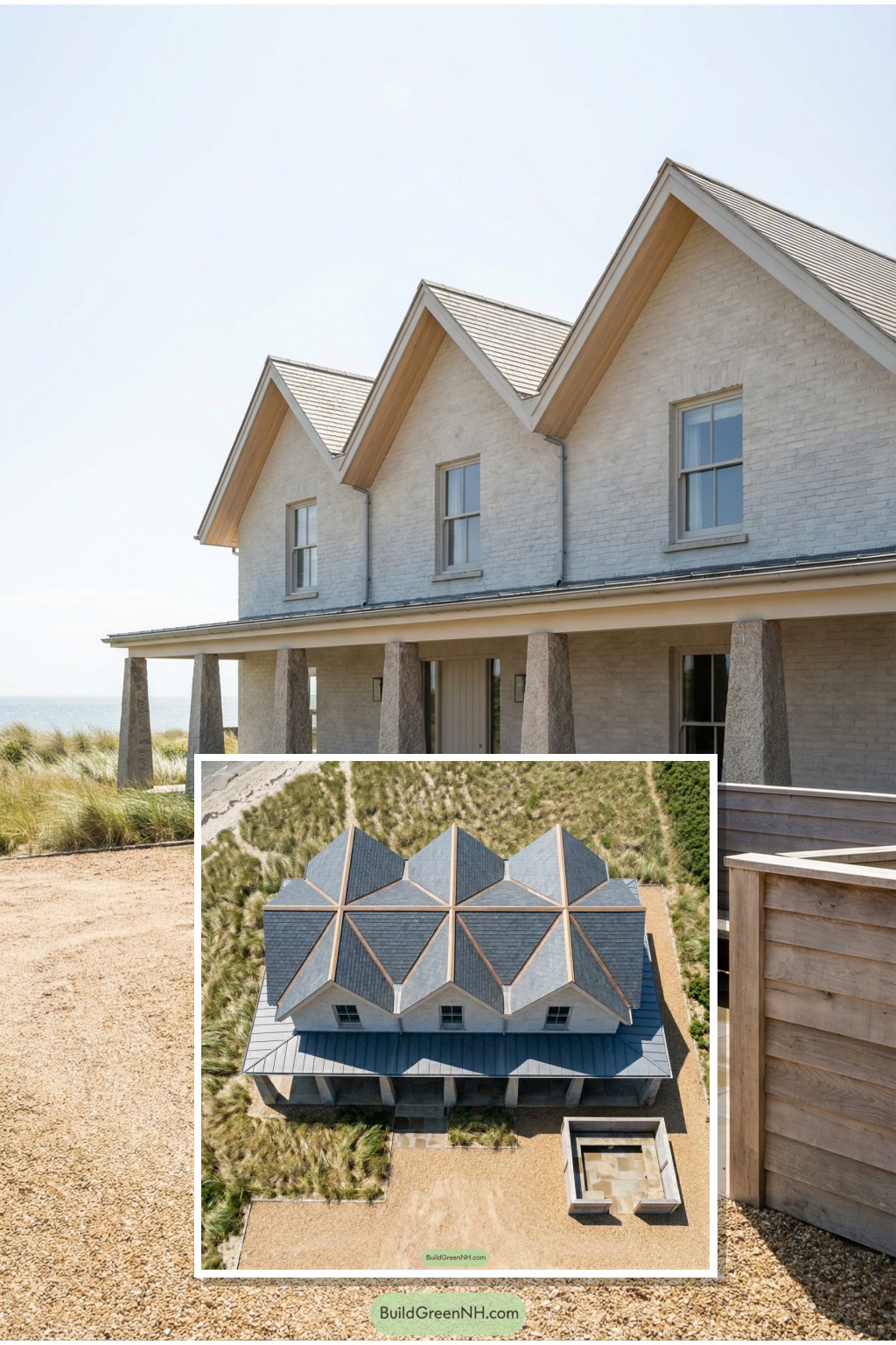 Coastal Gabled Haven With Timber Court Top View