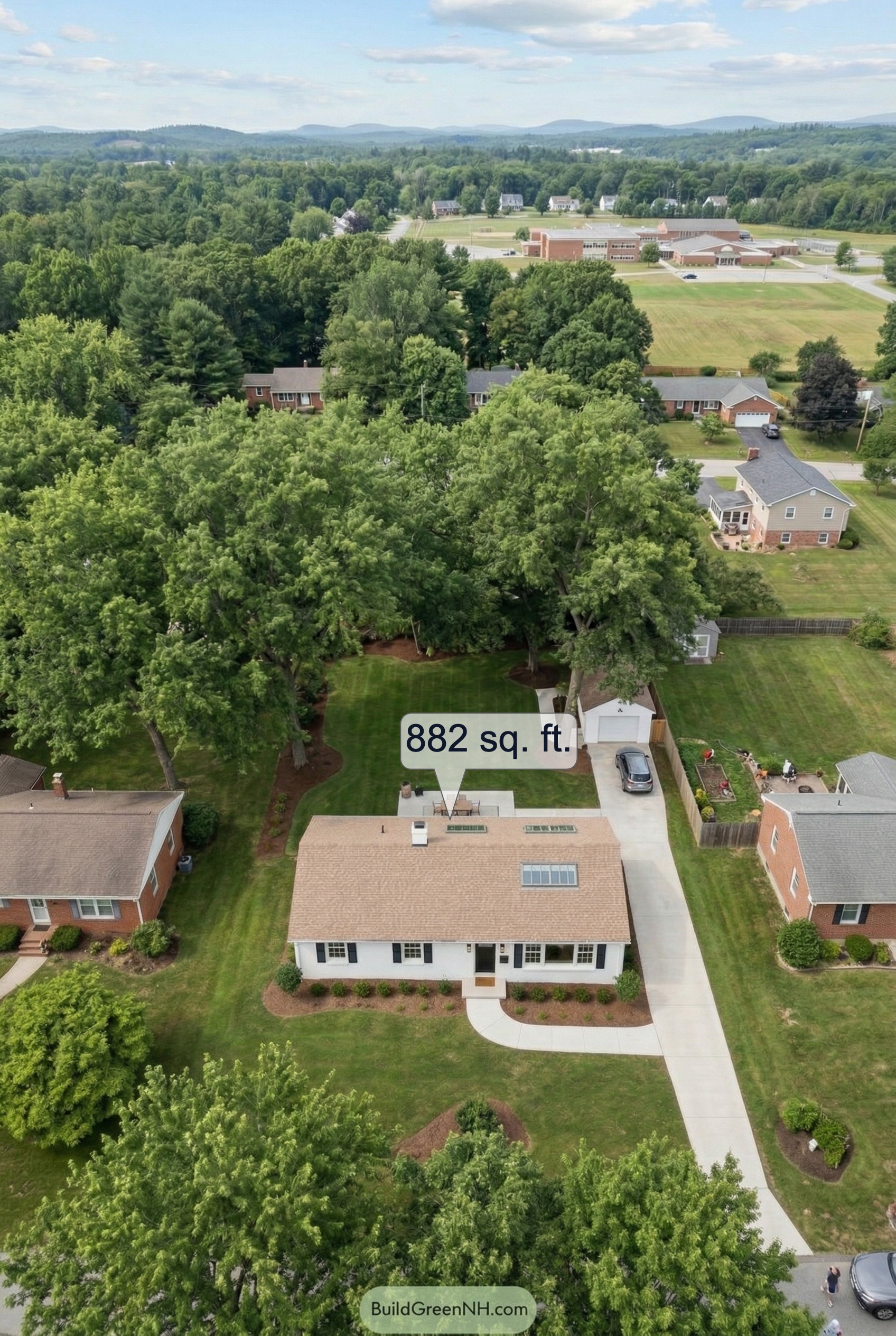 Slate-Shutter Suburb Ranch Quiet Top View