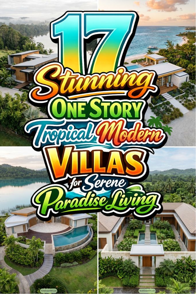 17 Stunning One Story Tropical Modern Villas for Serene Paradise Living