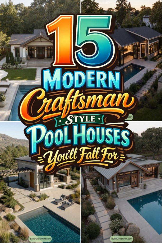 15 Modern Craftsman Style Pool Houses You'll Fall For
