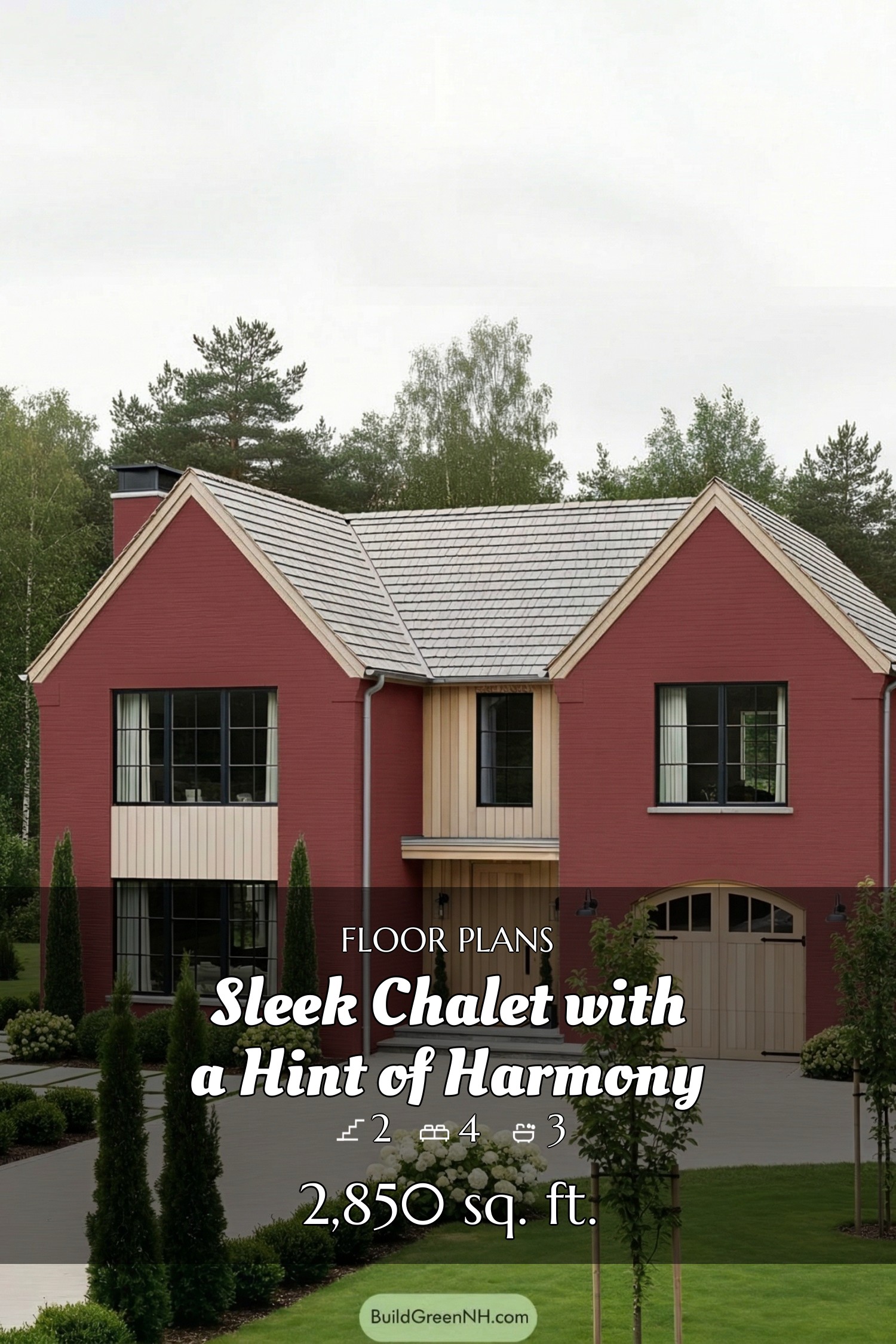 house siding deep red color