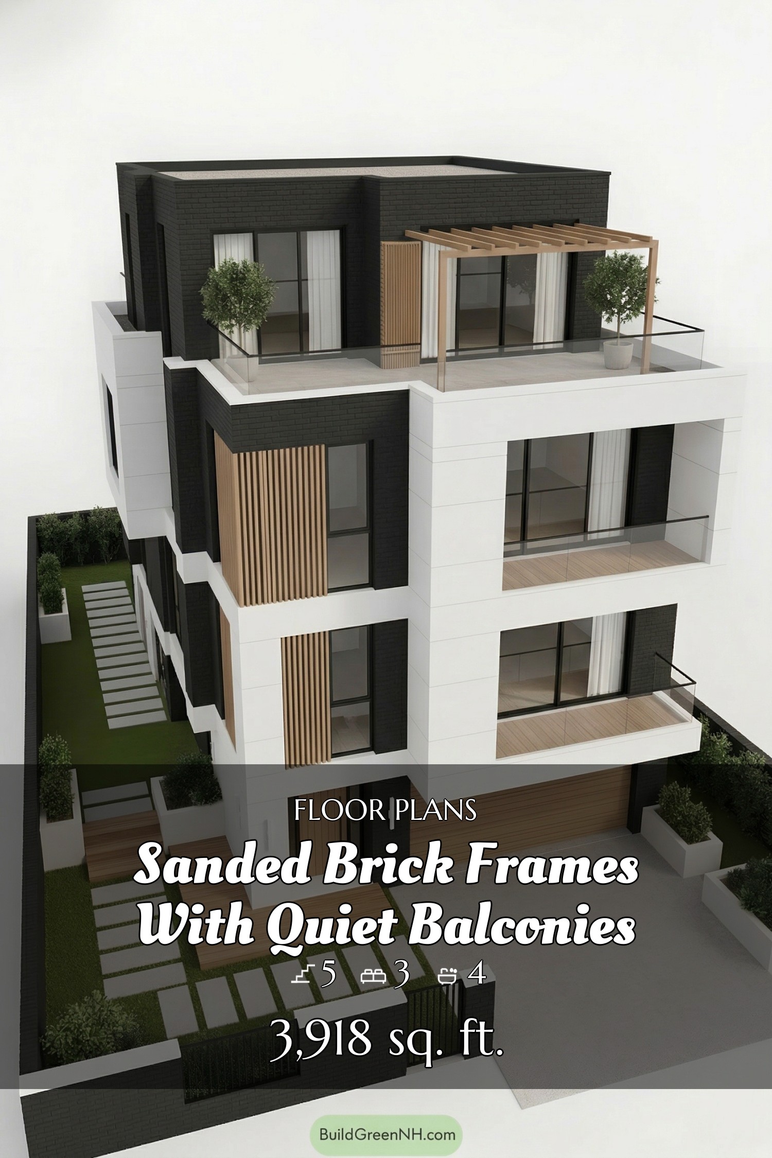 house facade with black and white color sections