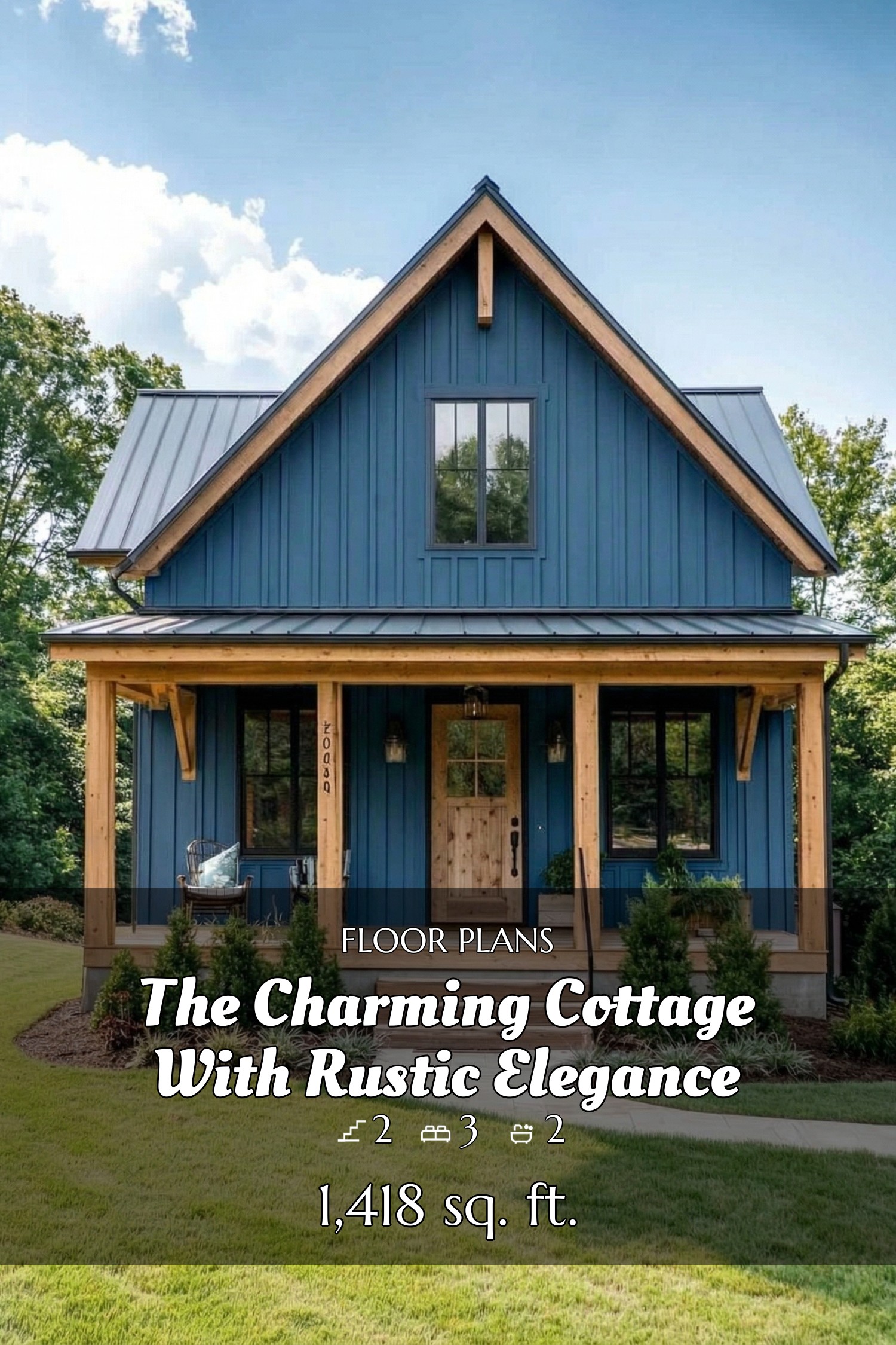 house siding deep blue color