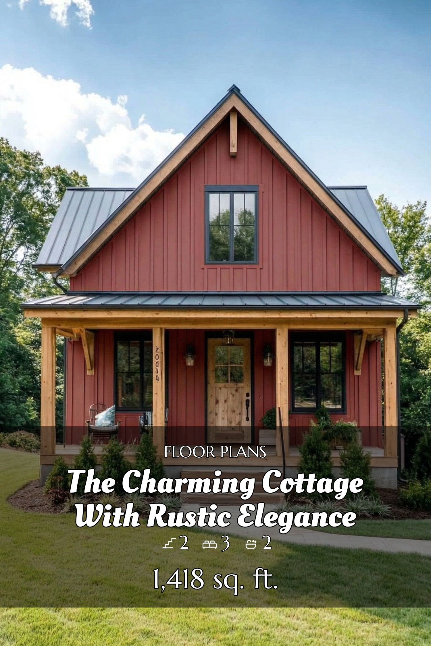house siding deep red color
