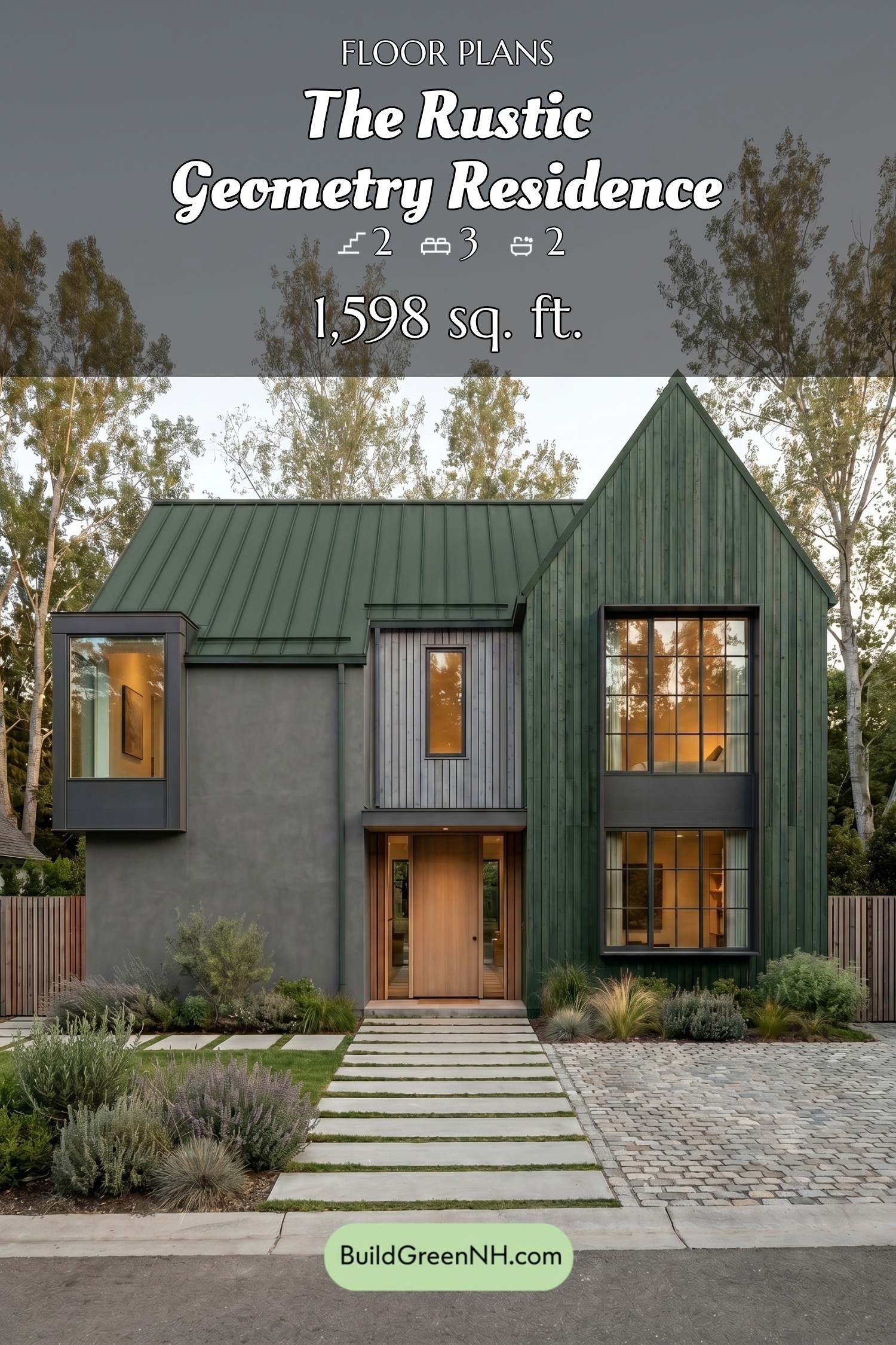 house siding grey and forest green