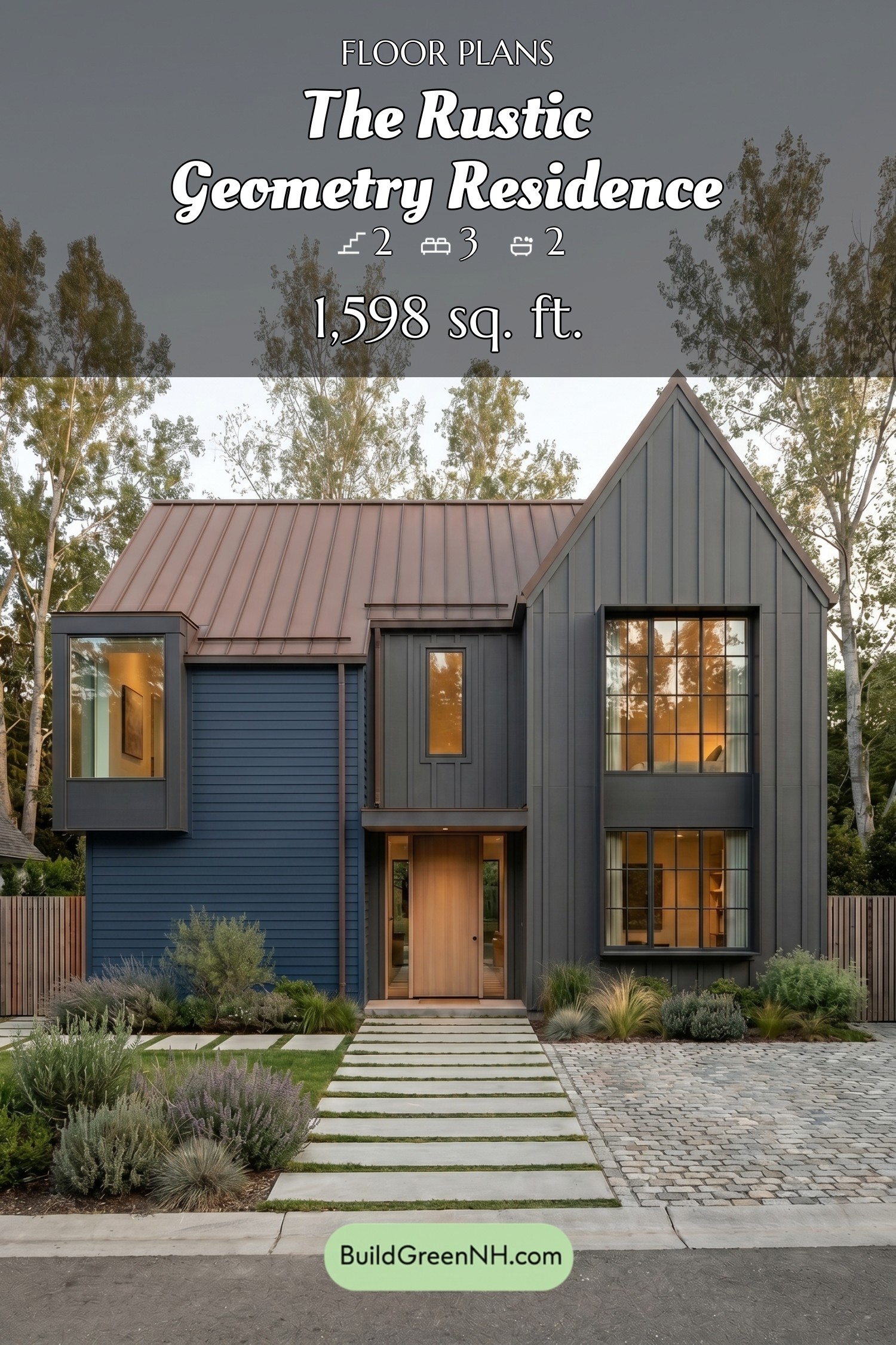 house siding grey and deep blue