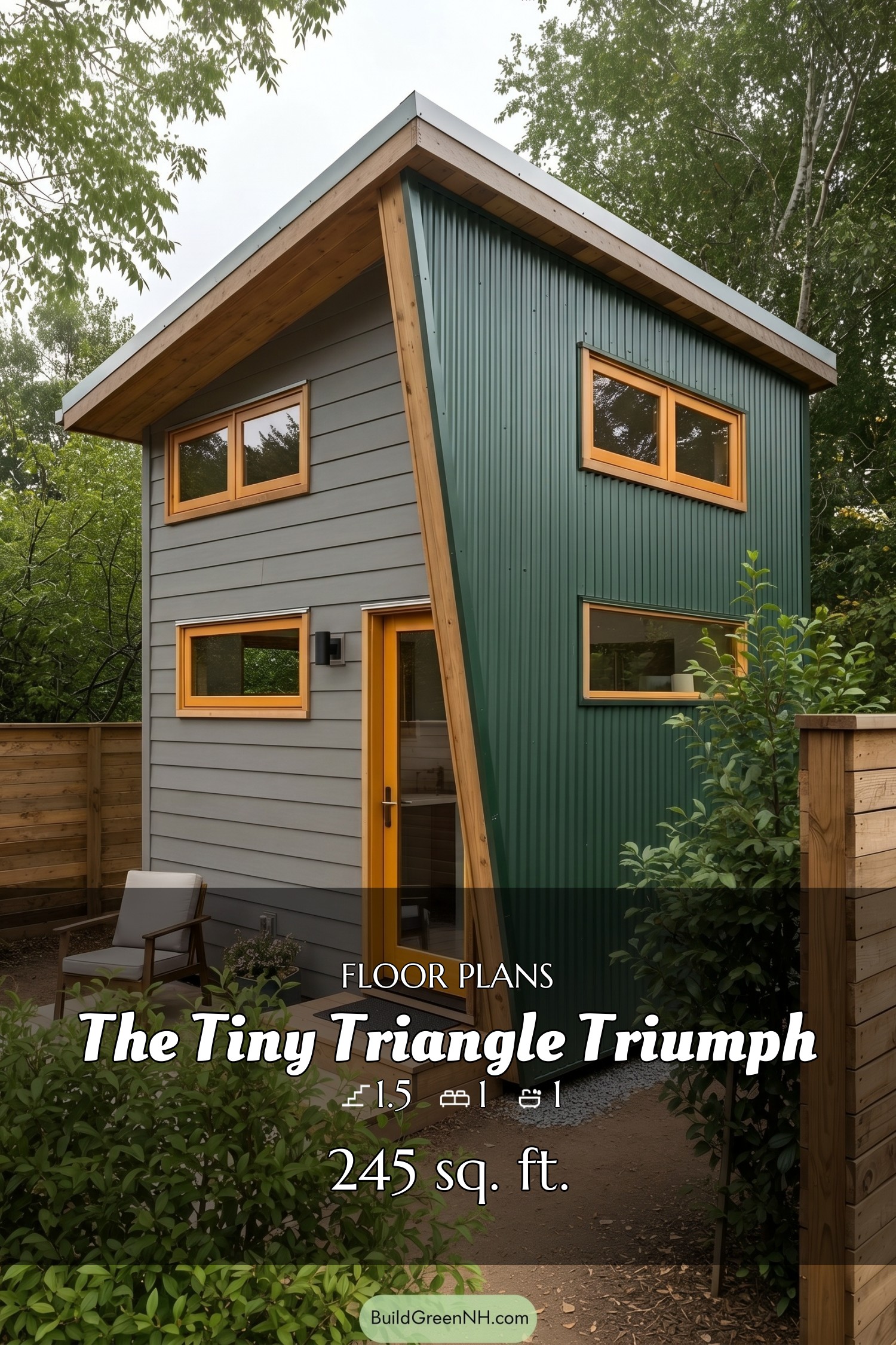 house siding grey and forrest green