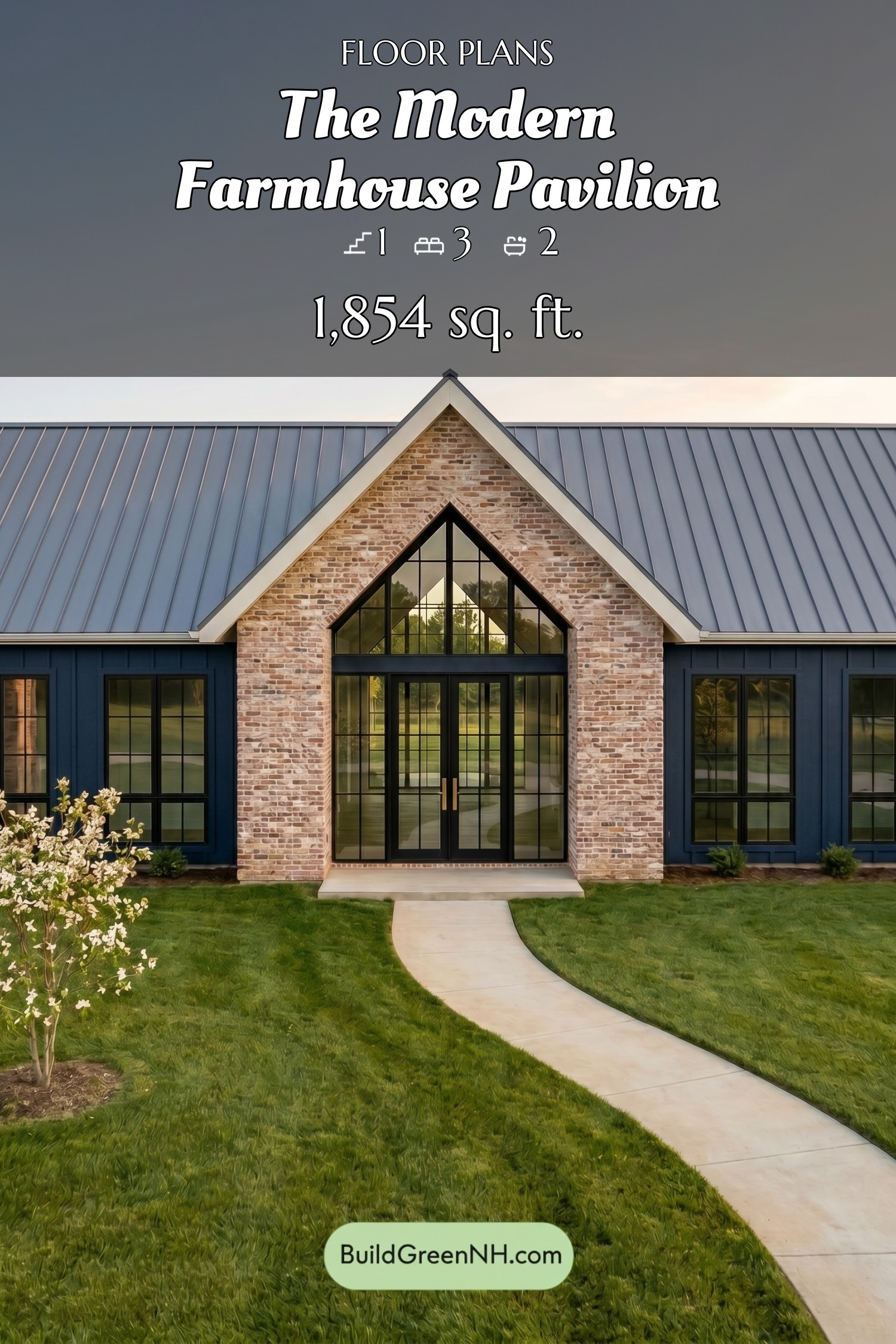 house siding deep blue board and batten center and grey wings