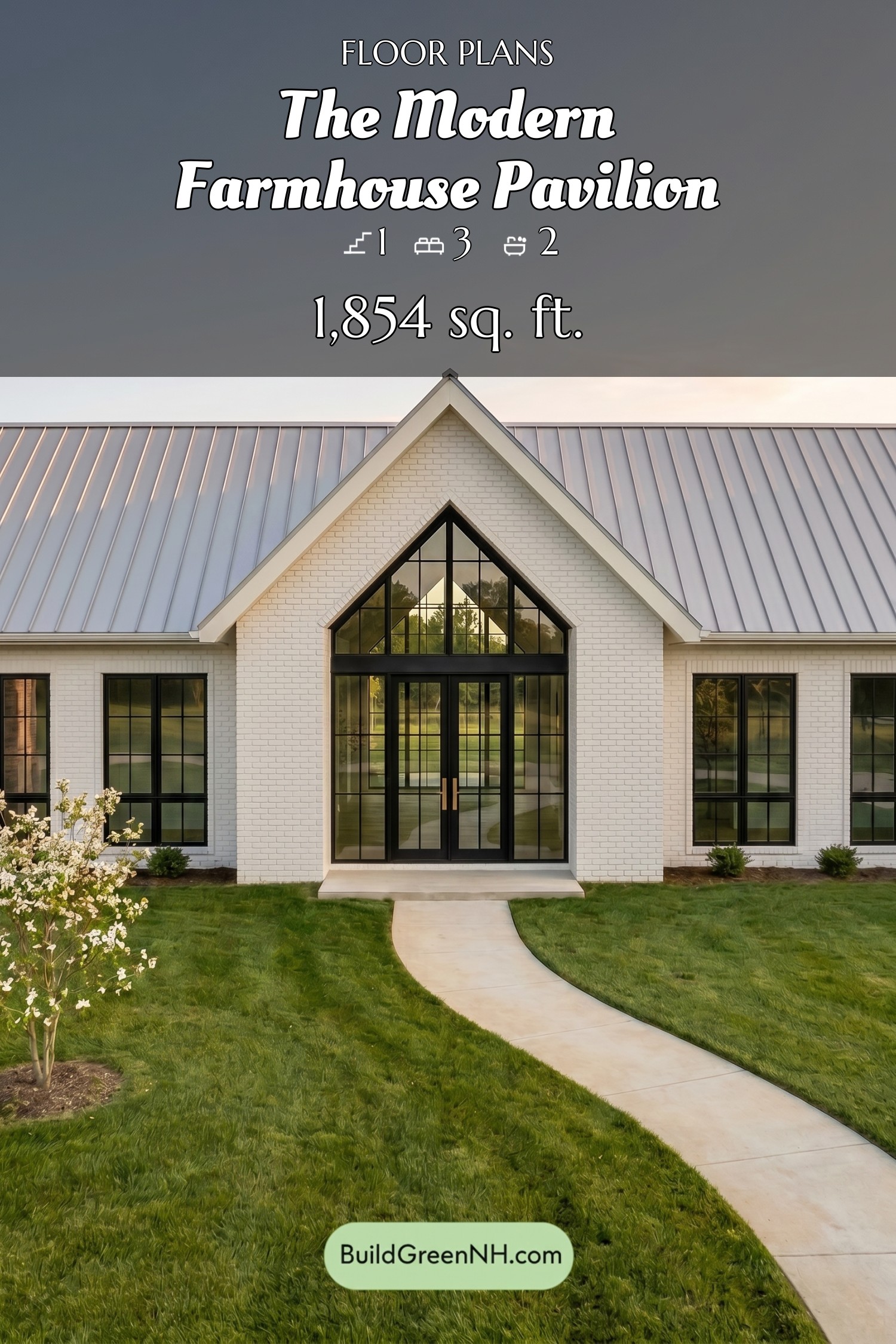 house siding all white brick center and wings