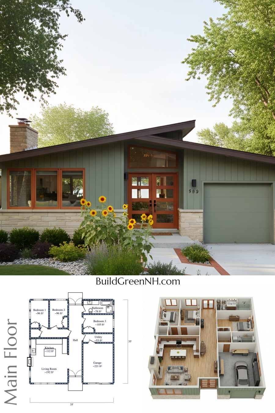 Sunflowers, Stones, and Sleek Slopes Floor Plan