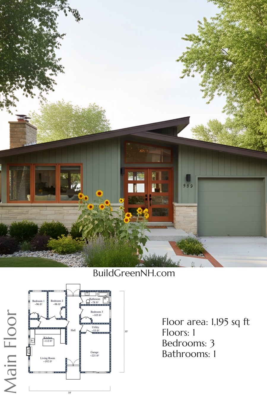 Sunflowers, Stones, and Sleek Slopes Floor Plan