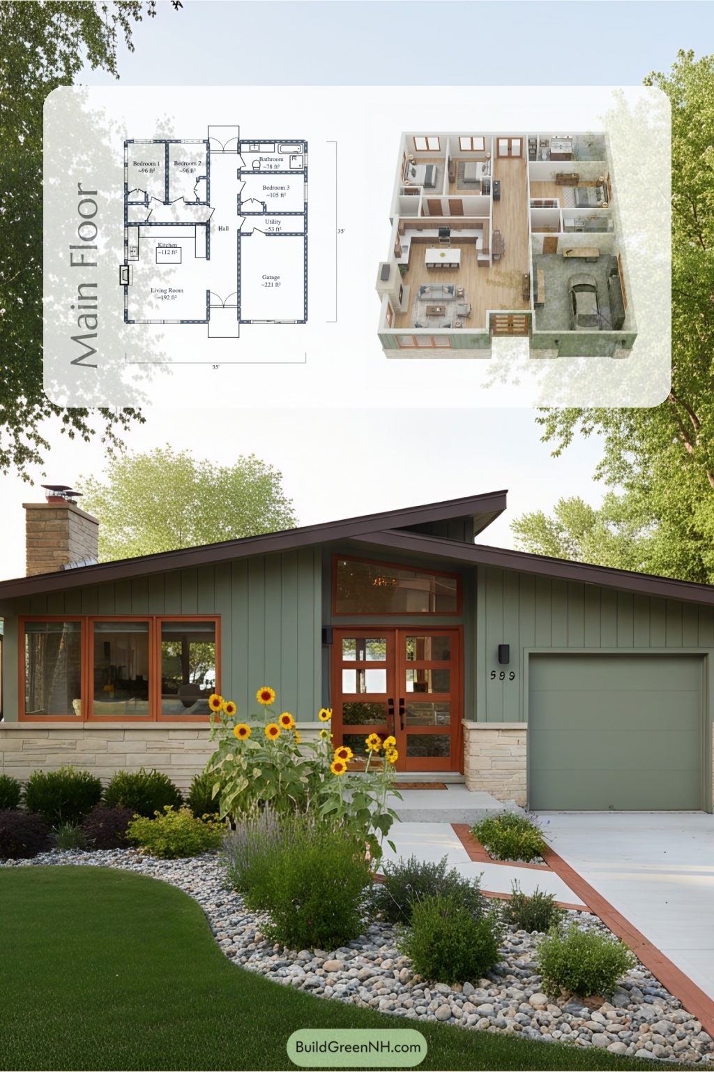 Sunflowers, Stones, and Sleek Slopes Floor Plan