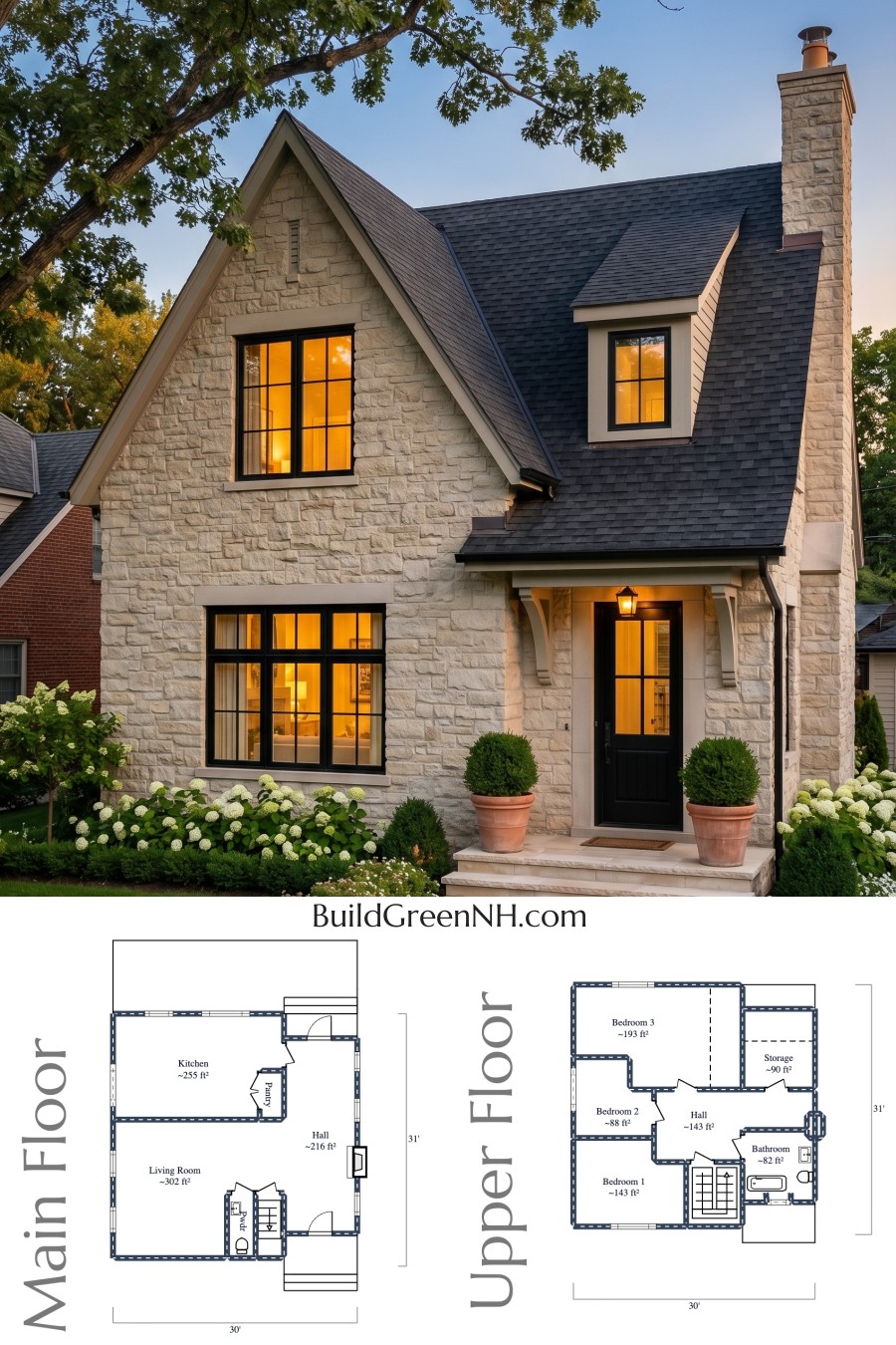 The Stonehaven Cottage Floor Plan