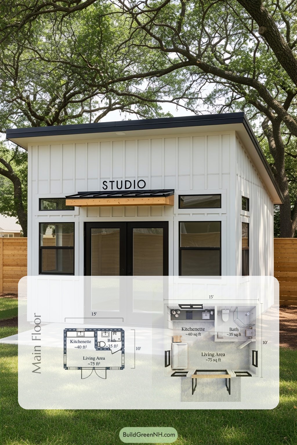 Whimsical White Retreat with Double Doors Floor Plan