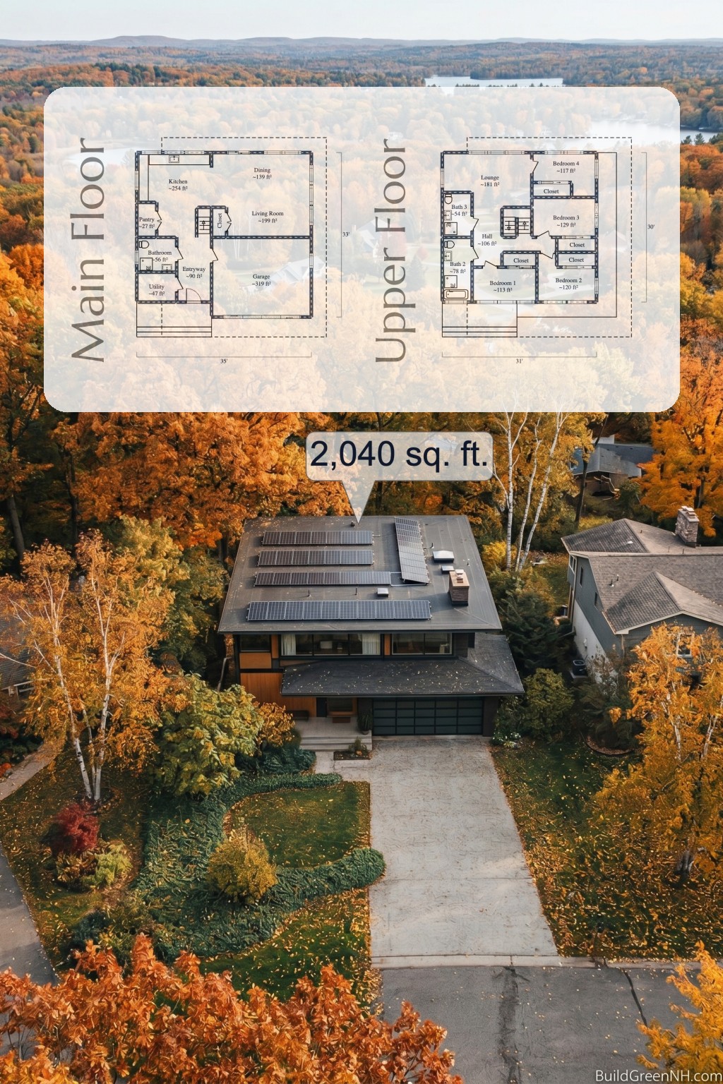 Flat Roof House With Wide Eaves Floor Plan