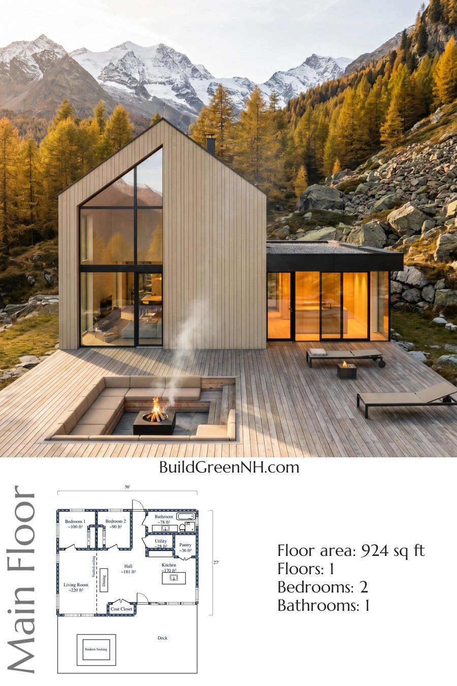 Alpine Glass Retreat Floor Plan