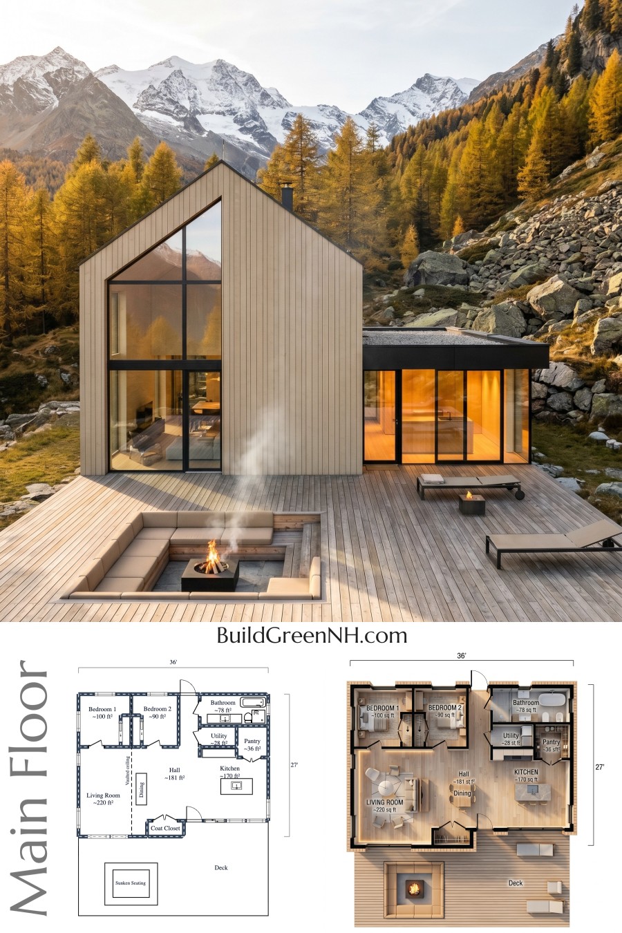 Alpine Glass Retreat Floor Plan