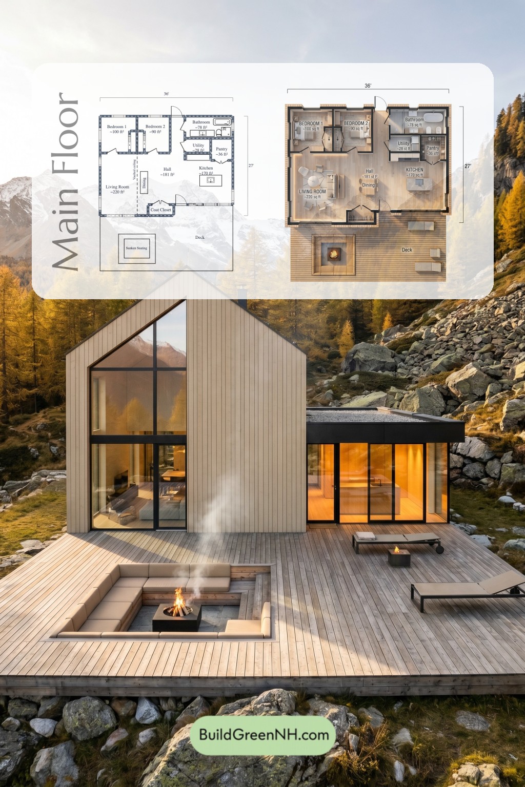 Alpine Glass Retreat Floor Plan