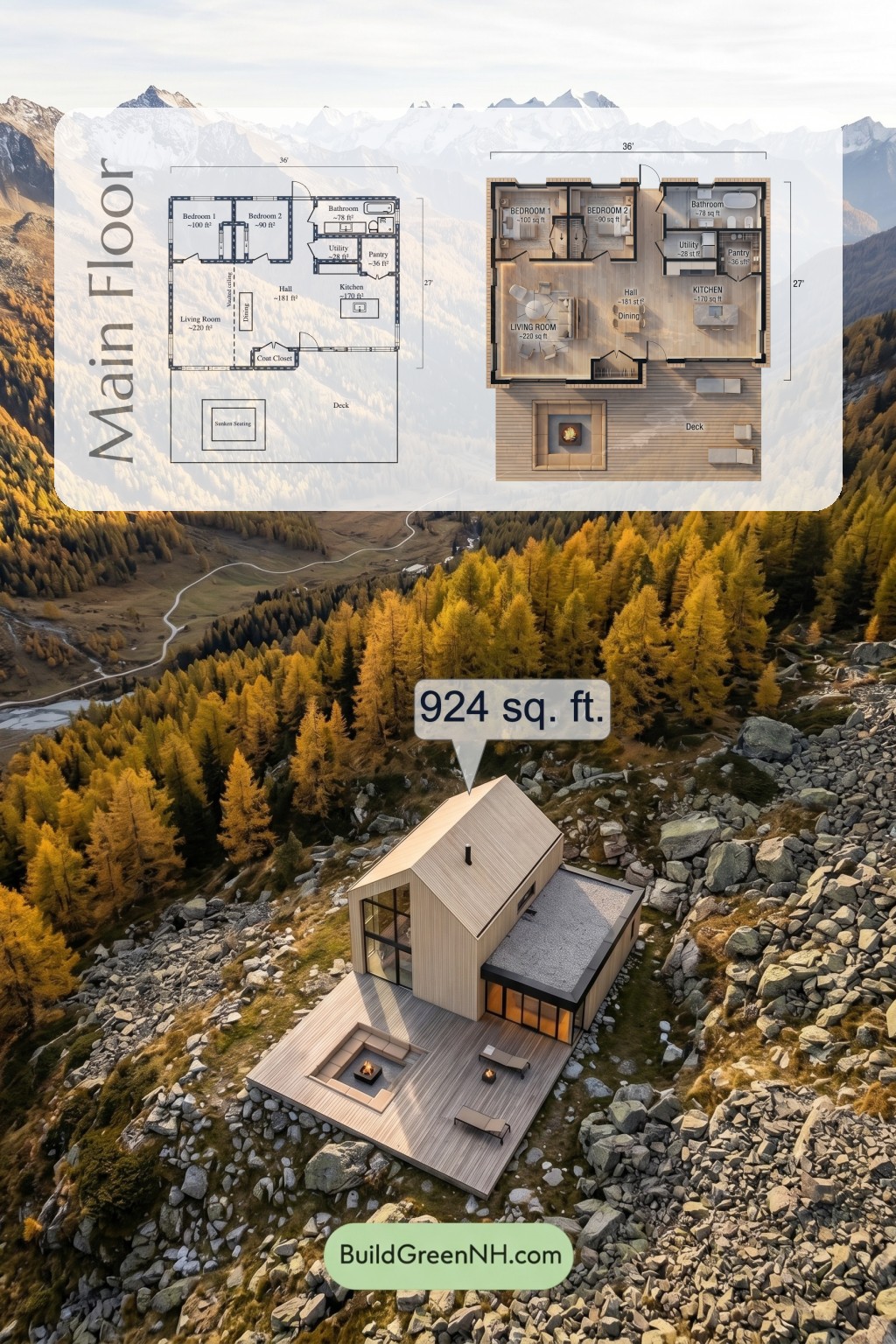 Alpine Glass Retreat Floor Plan