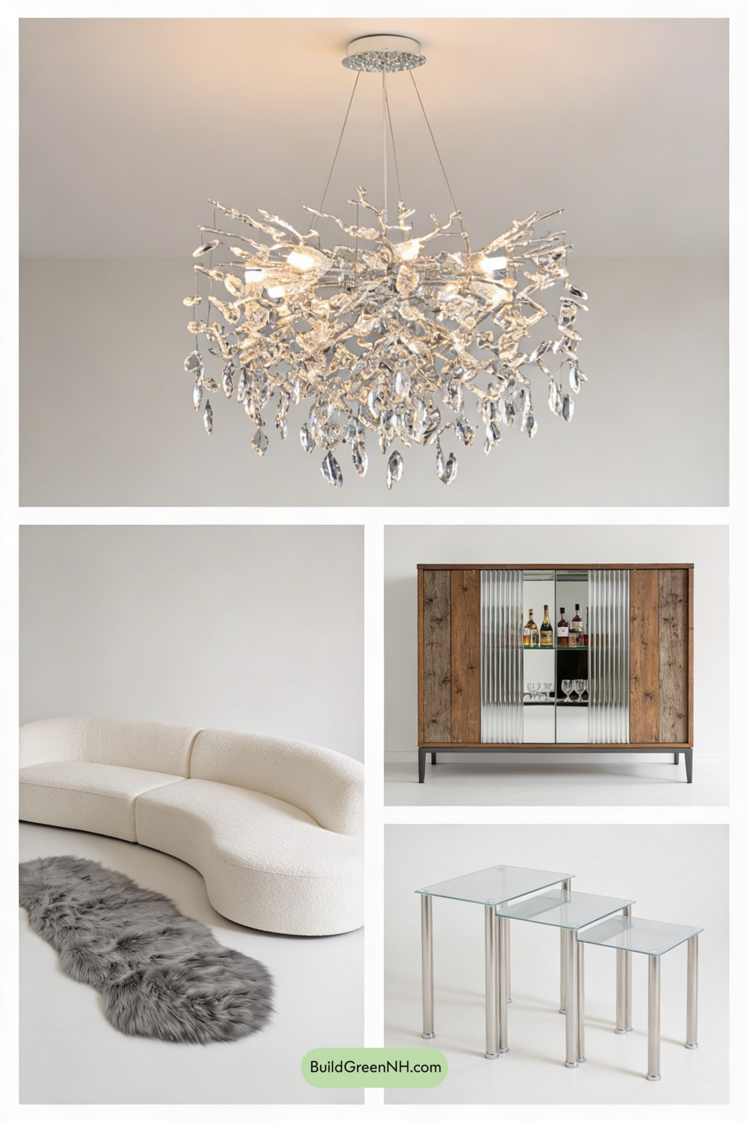 Moodboard for Monochrome Mirrored Penthouse Glam