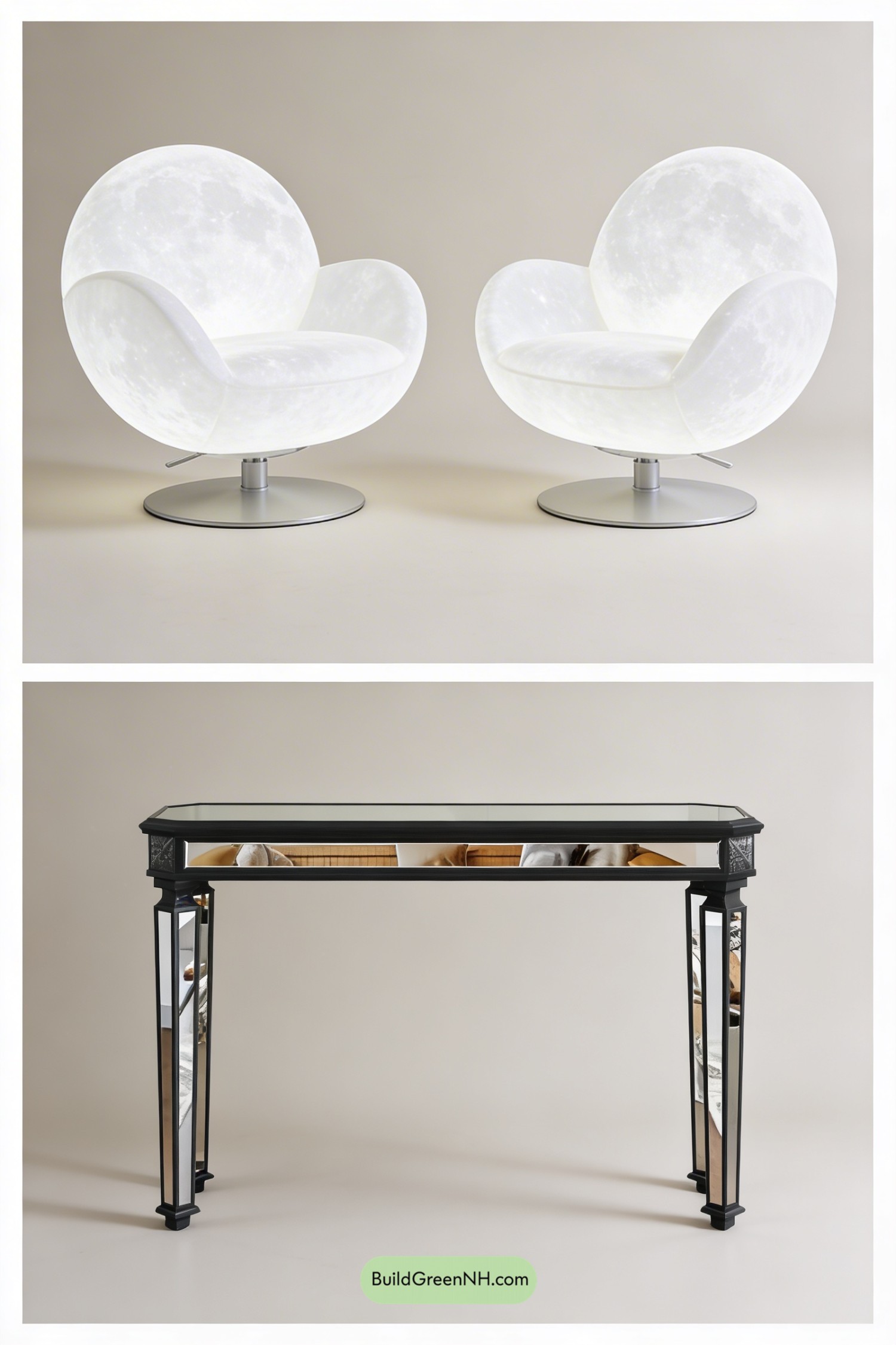 Moodboard for Celestial Moody Glam Living Room