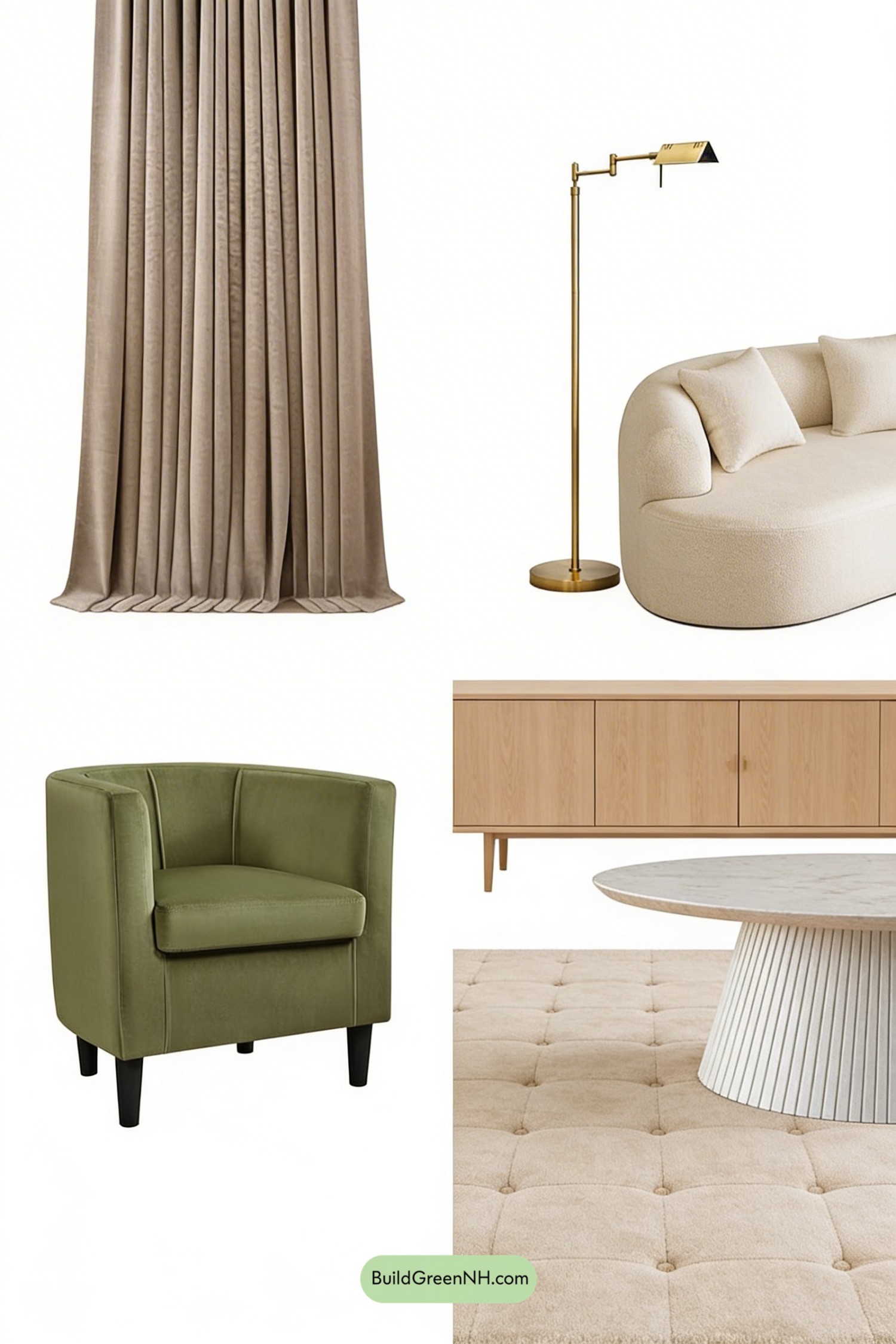 Moodboard for Sage Paneling Sets the Mood