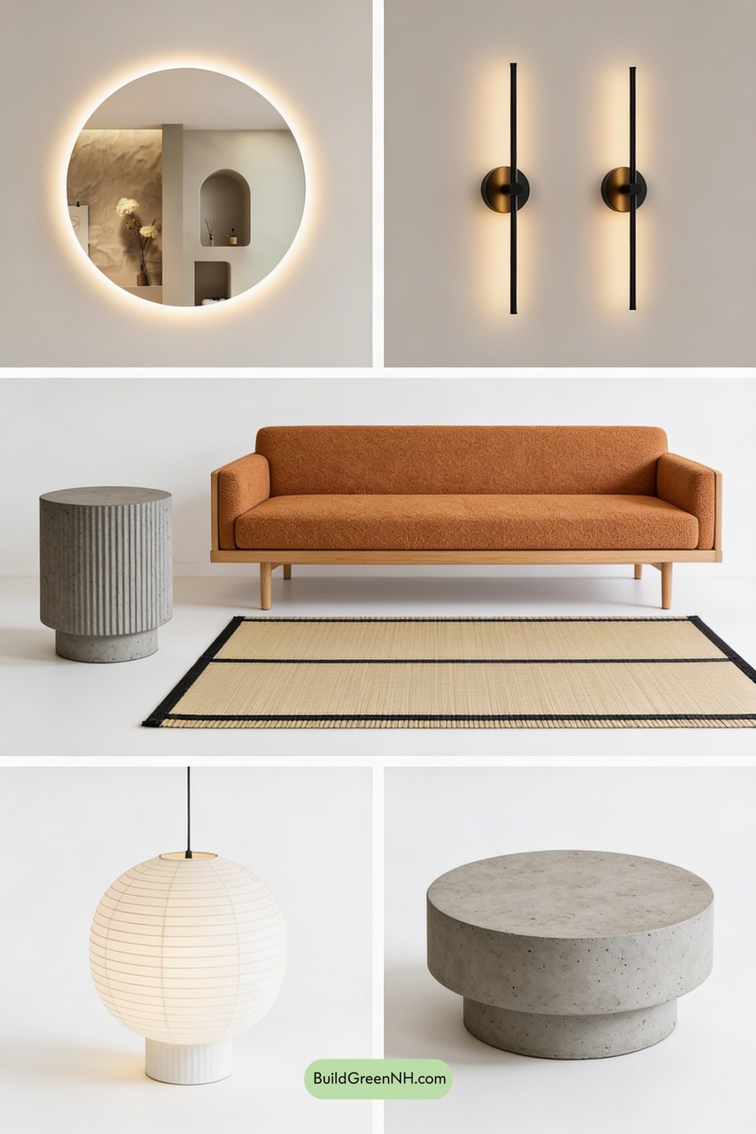 Moodboard for Charcoal Accent Wall, Instant Zen