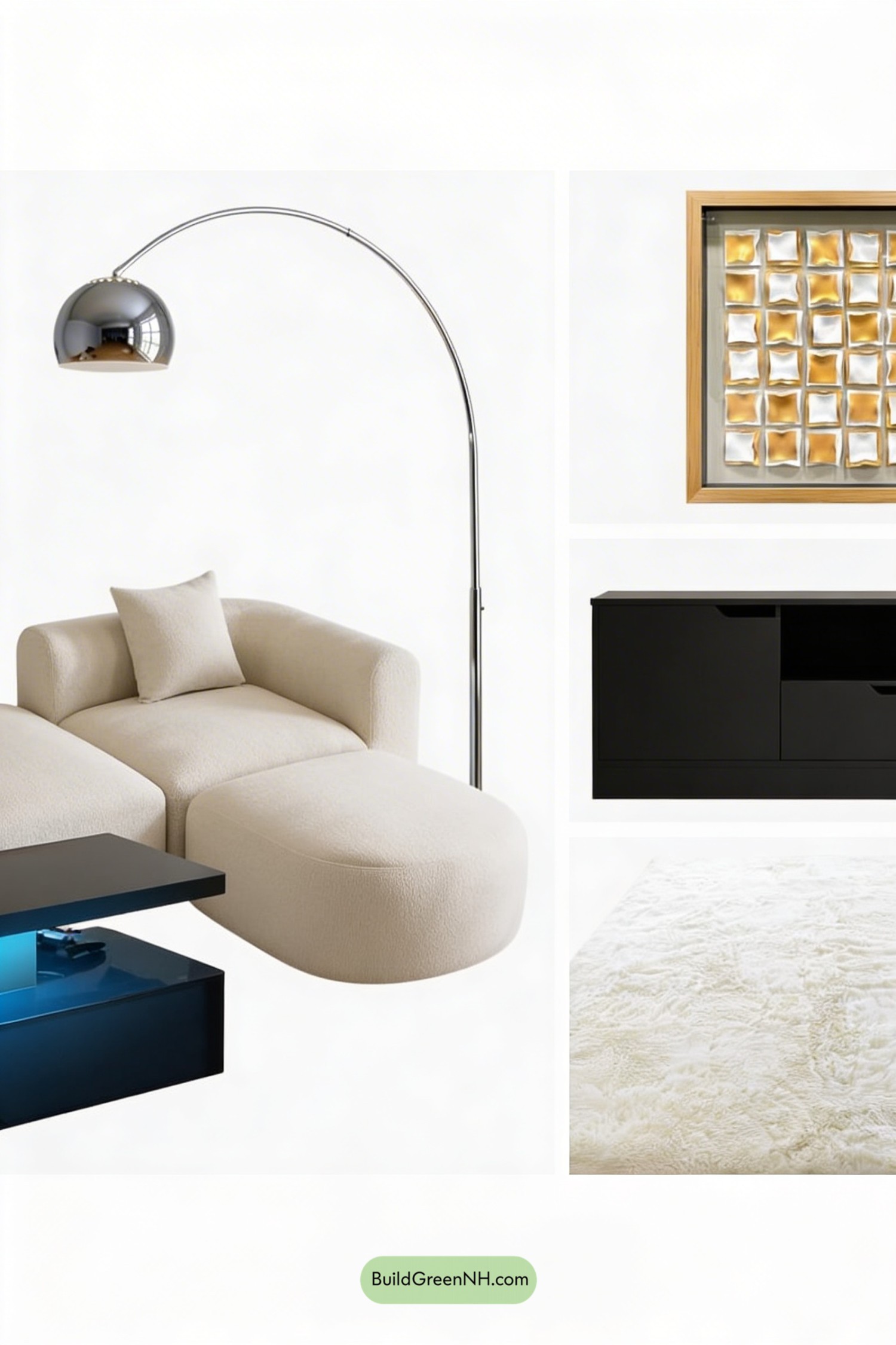 Moodboard for Backlit Onyx Statement Wall