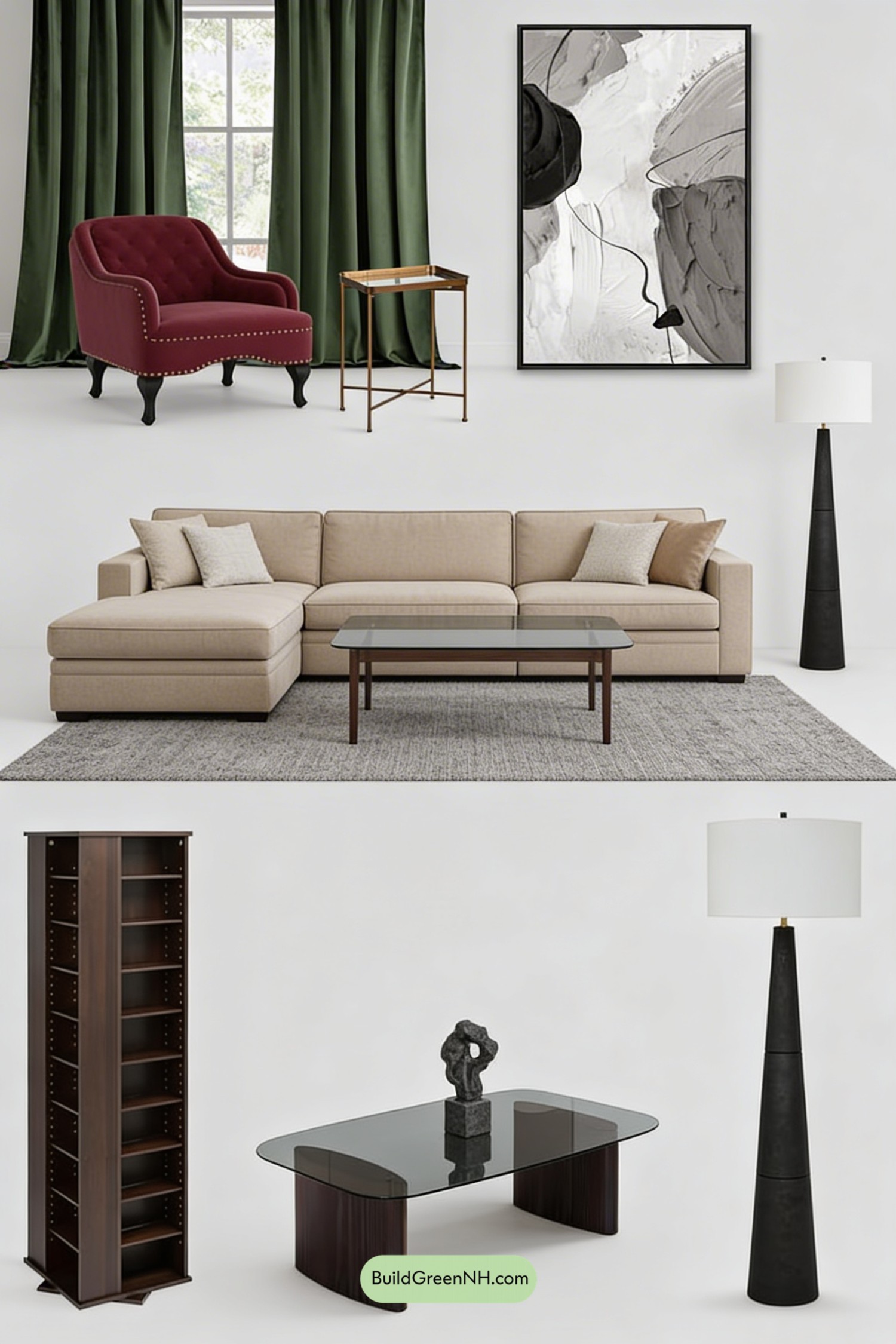 Moodboard for Beige Sofa in a Moody Gallery Room