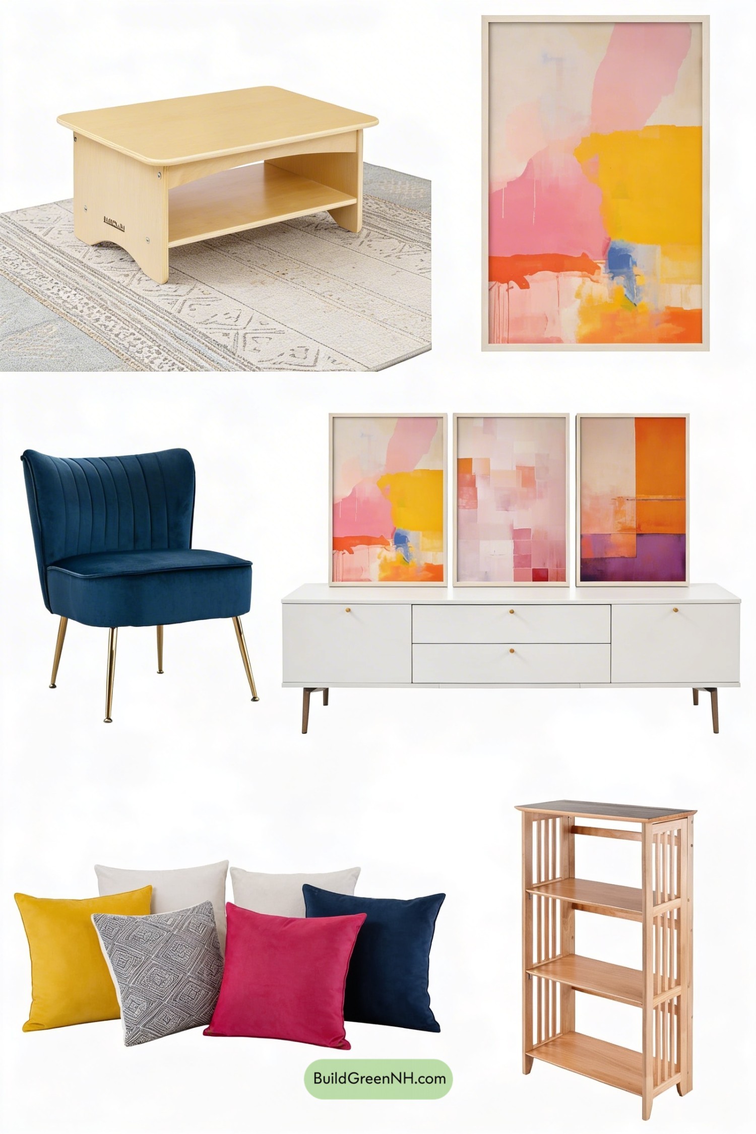 Moodboard for Beige Sofa, Bright Scandinavian Refresh