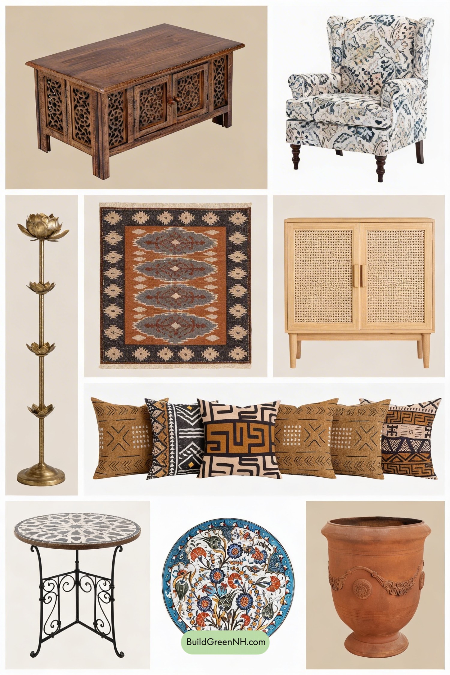 Moodboard for Beige Sofa, Global Soul